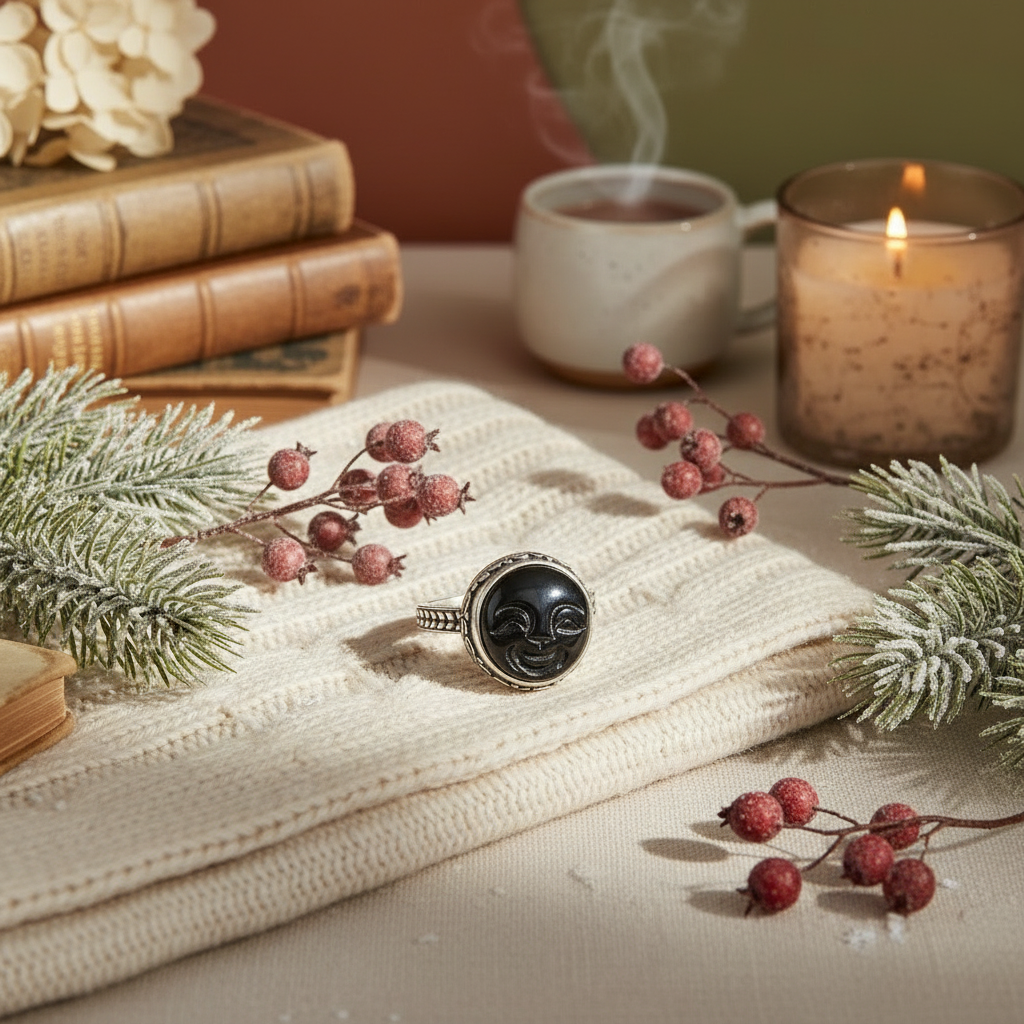 Onyx Moon Ring - Out of the Blue