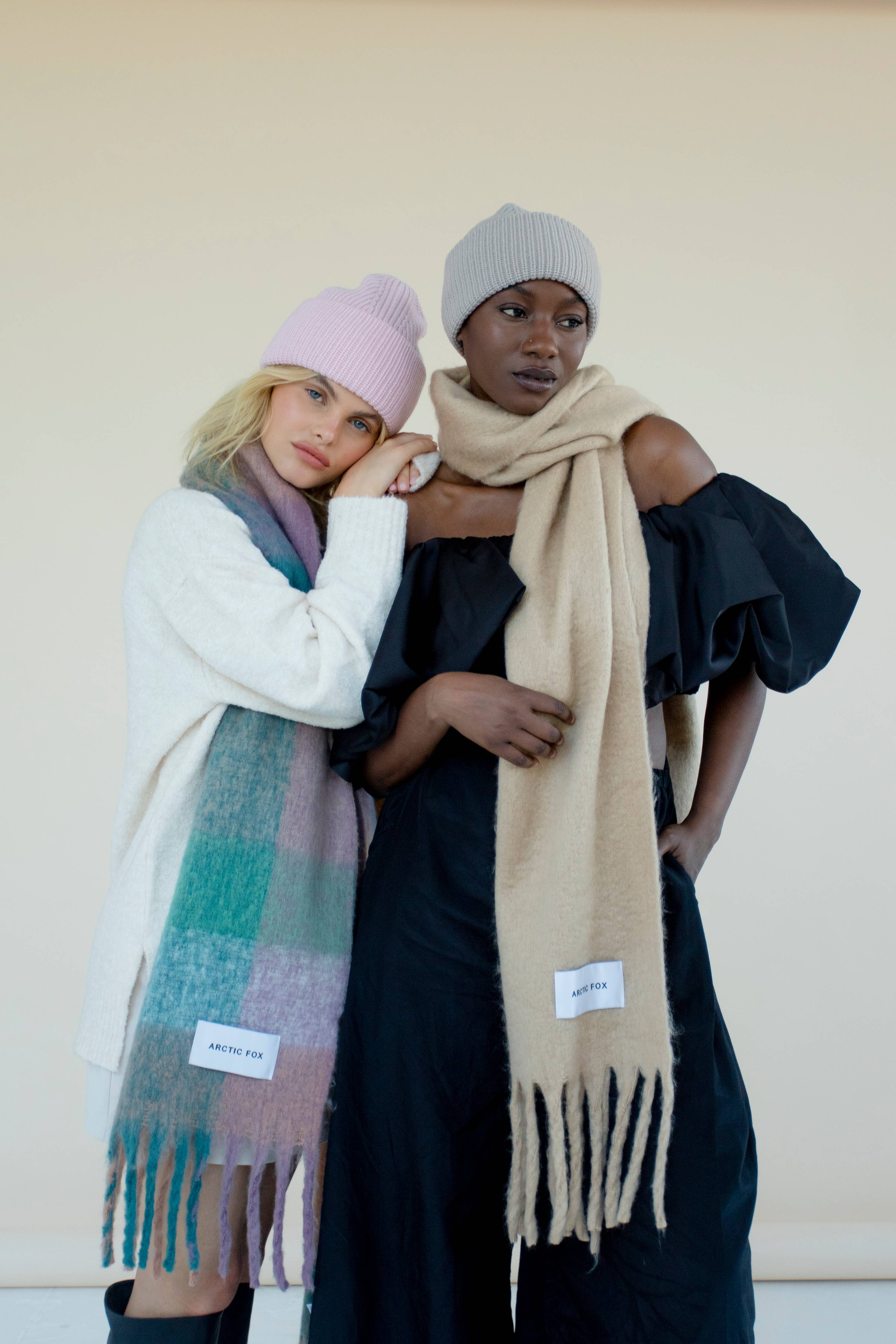 The Reykjavik Scarf - 100% Recycled - Lilac Check - FW25 - Out of the Blue