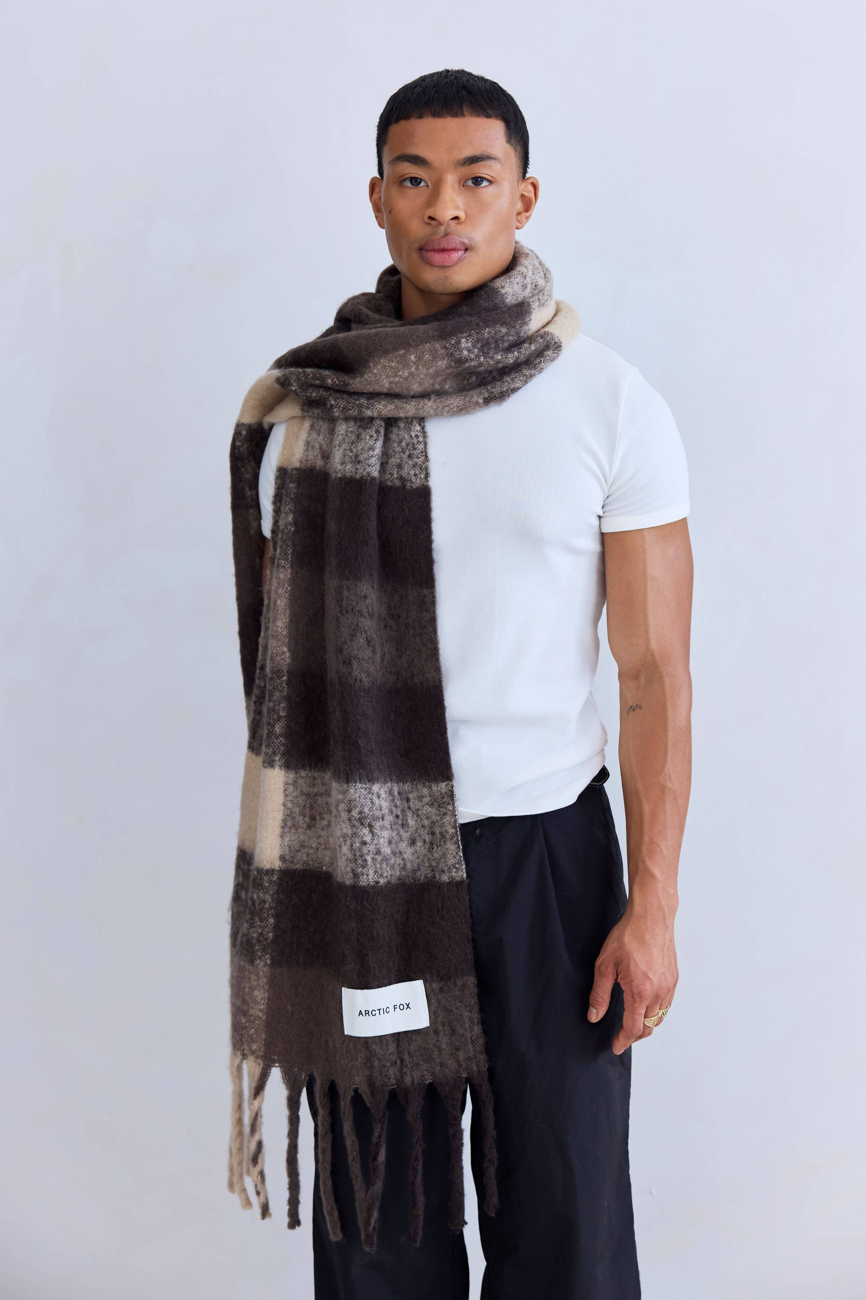 The Reykjavik Scarf Brown Check