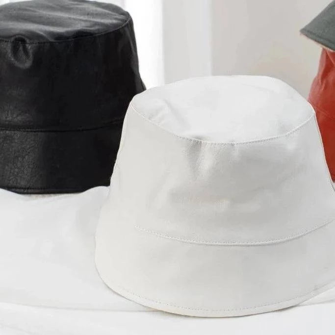 Vegan Leather Bucket Hat - Out of the Blue