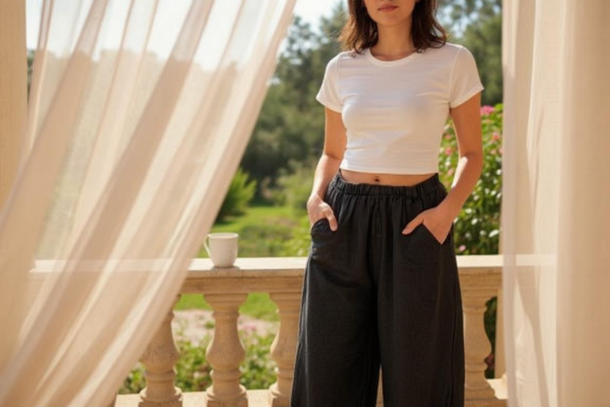 Gabby Linen Pants - Out of the Blue