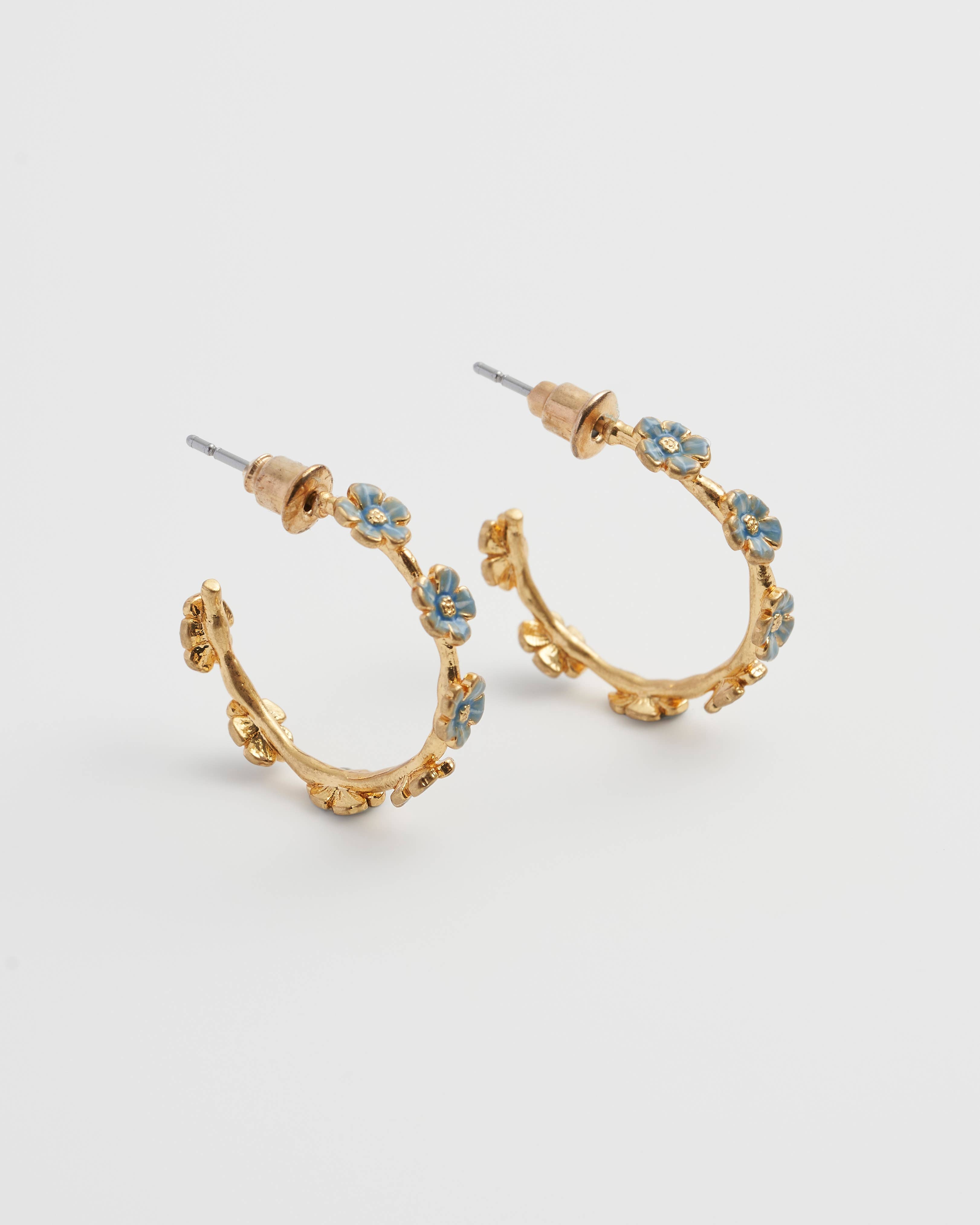 Forget-Me-Not Hoops - Out of the Blue