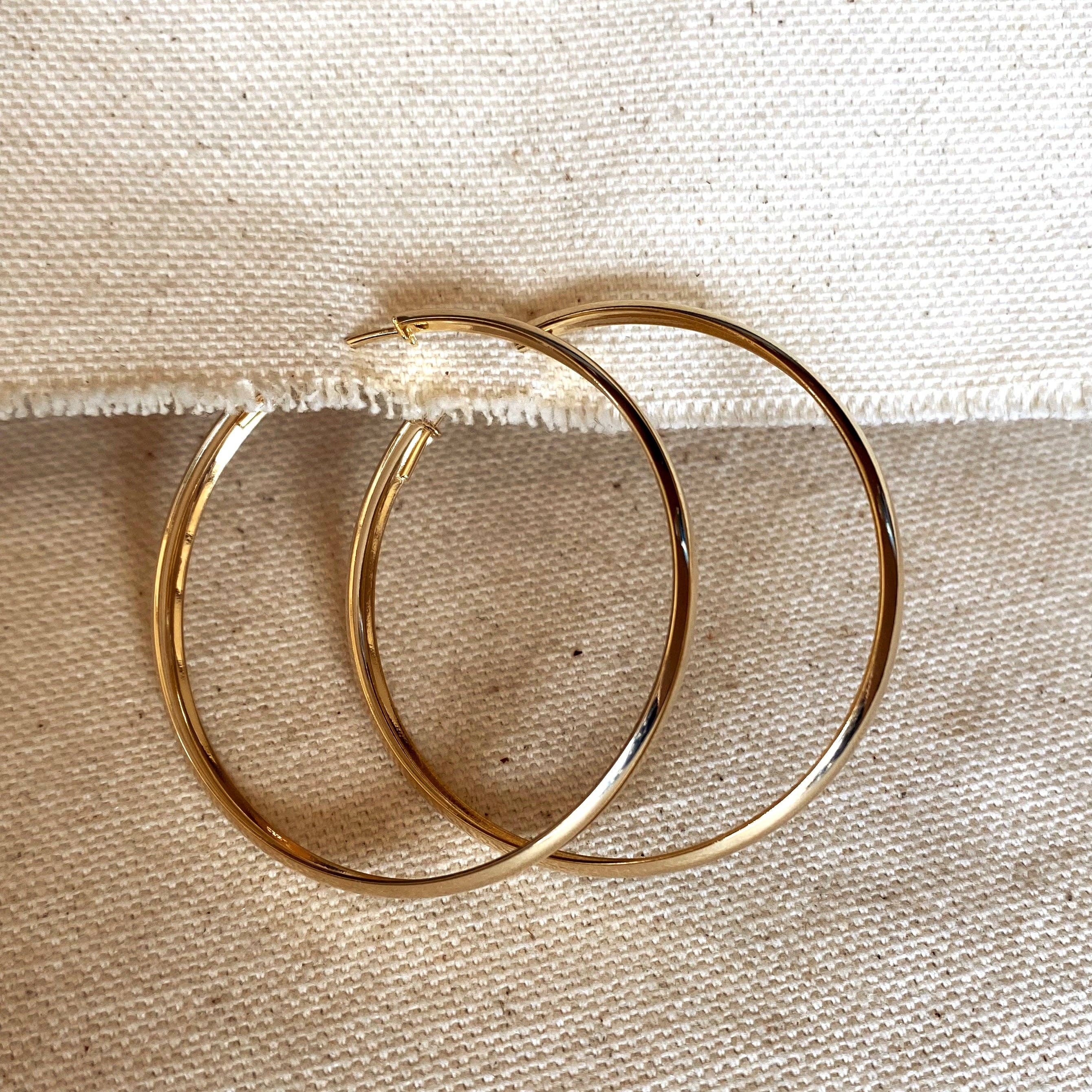 18k Gold Filled Hoop Earrings