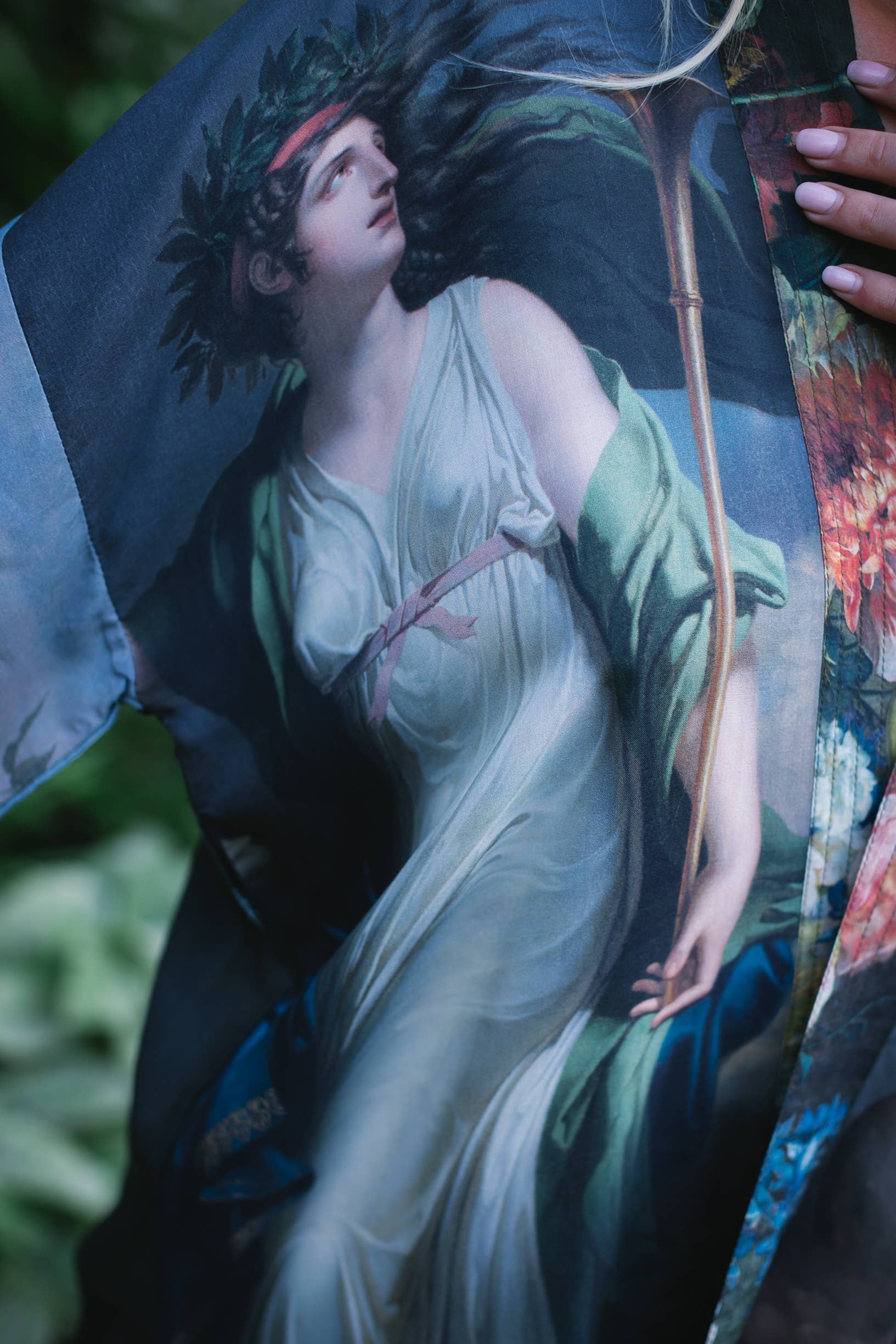 Reverie Artisan Bamboo Duster Kimono Robe - Out of the Blue