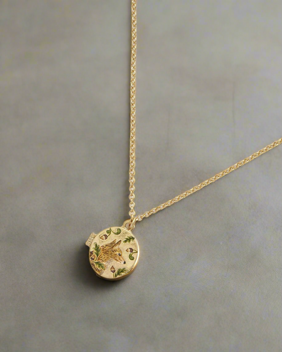 Fox & Acorn Locket