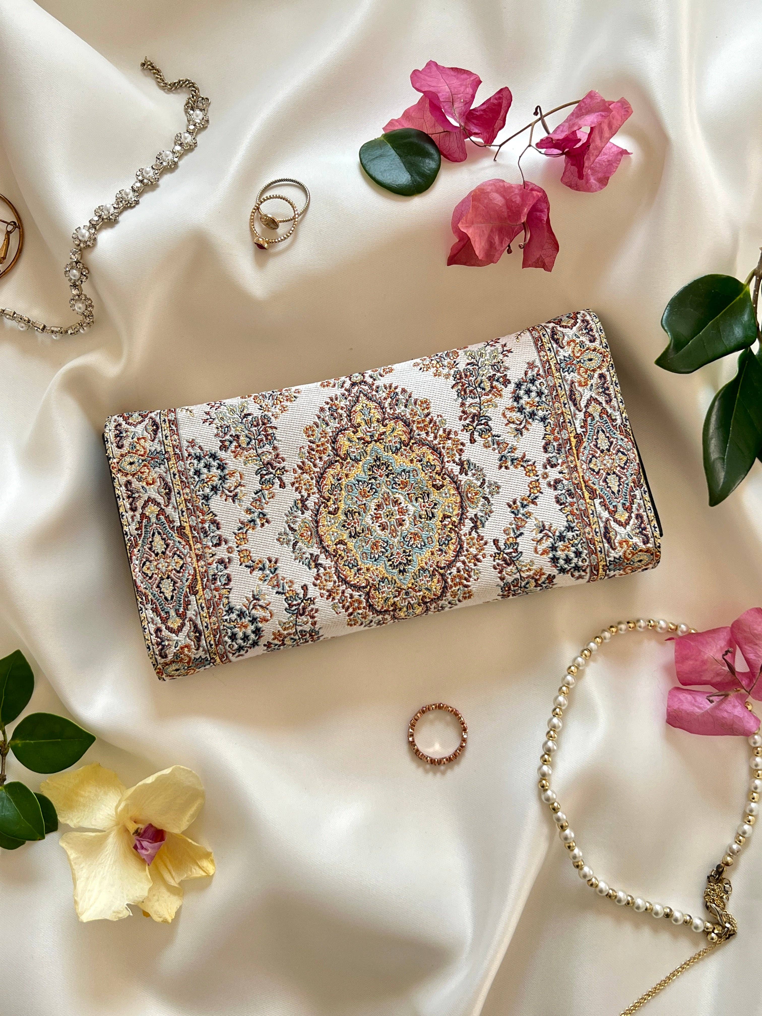 Snap Brocade Wallet - Out of the Blue