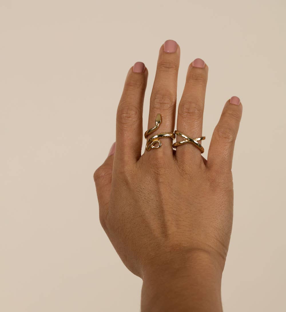 Crossover Cuff Ring - Out of the Blue