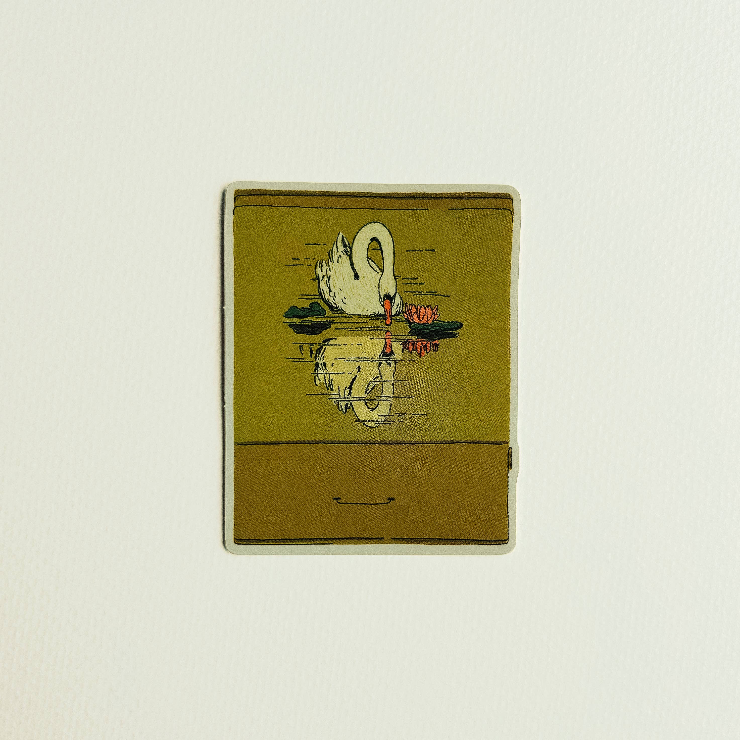 Vintage Swan Matchbook Sticker - Out of the Blue