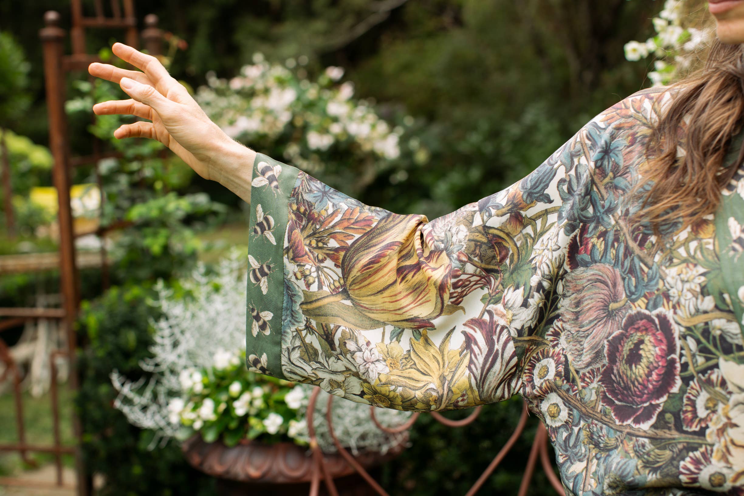 Love Grows Wild Floral Bamboo Cropped Jacket - Out of the Blue