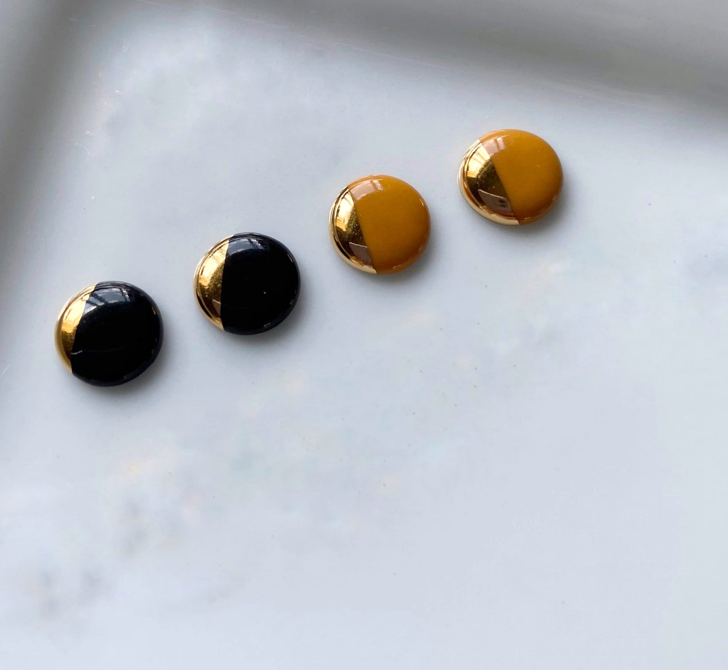 Classic Circle Ceramic Studs - Out of the Blue