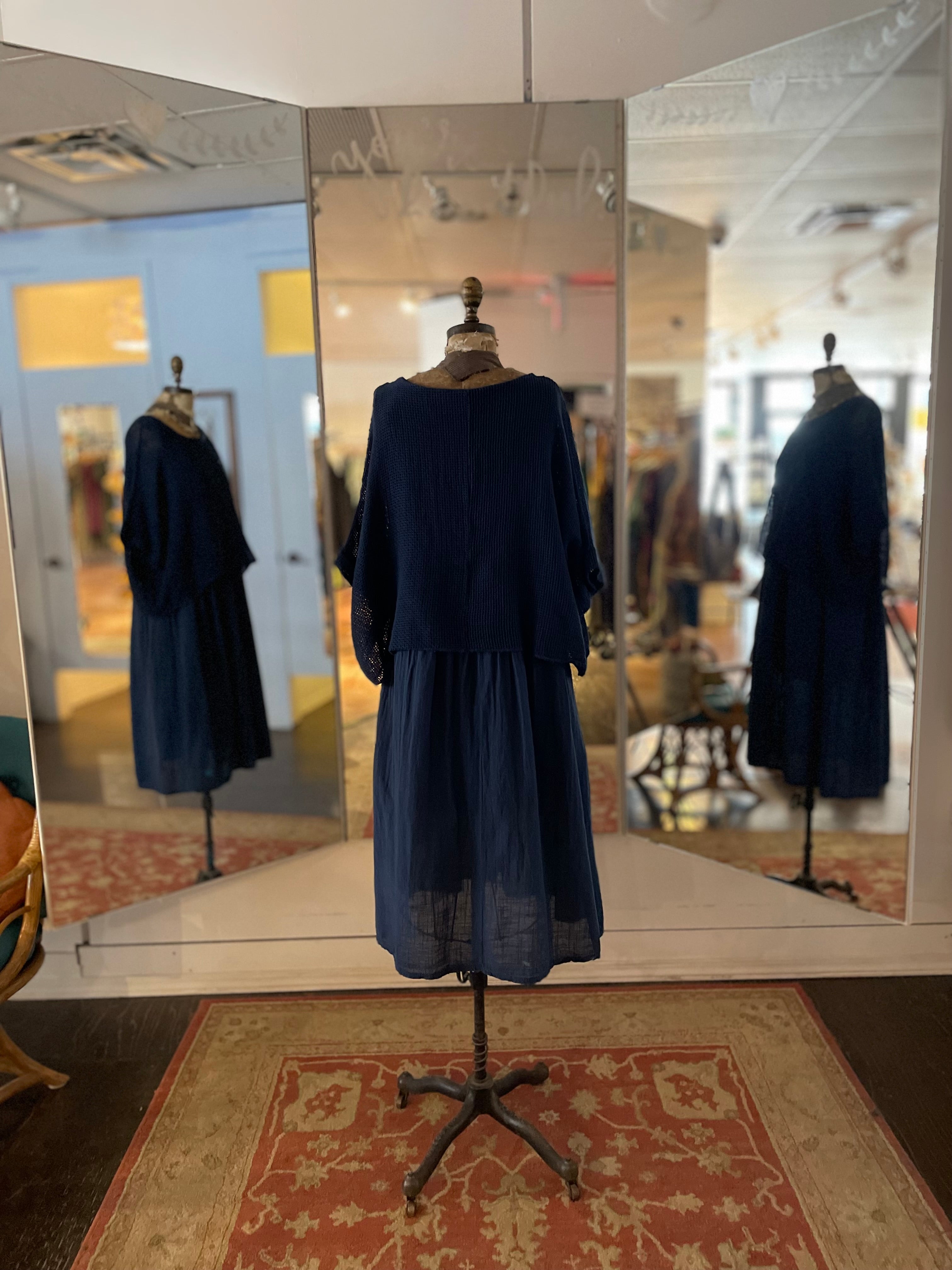 Gracie Cotton Dress - Out of the Blue