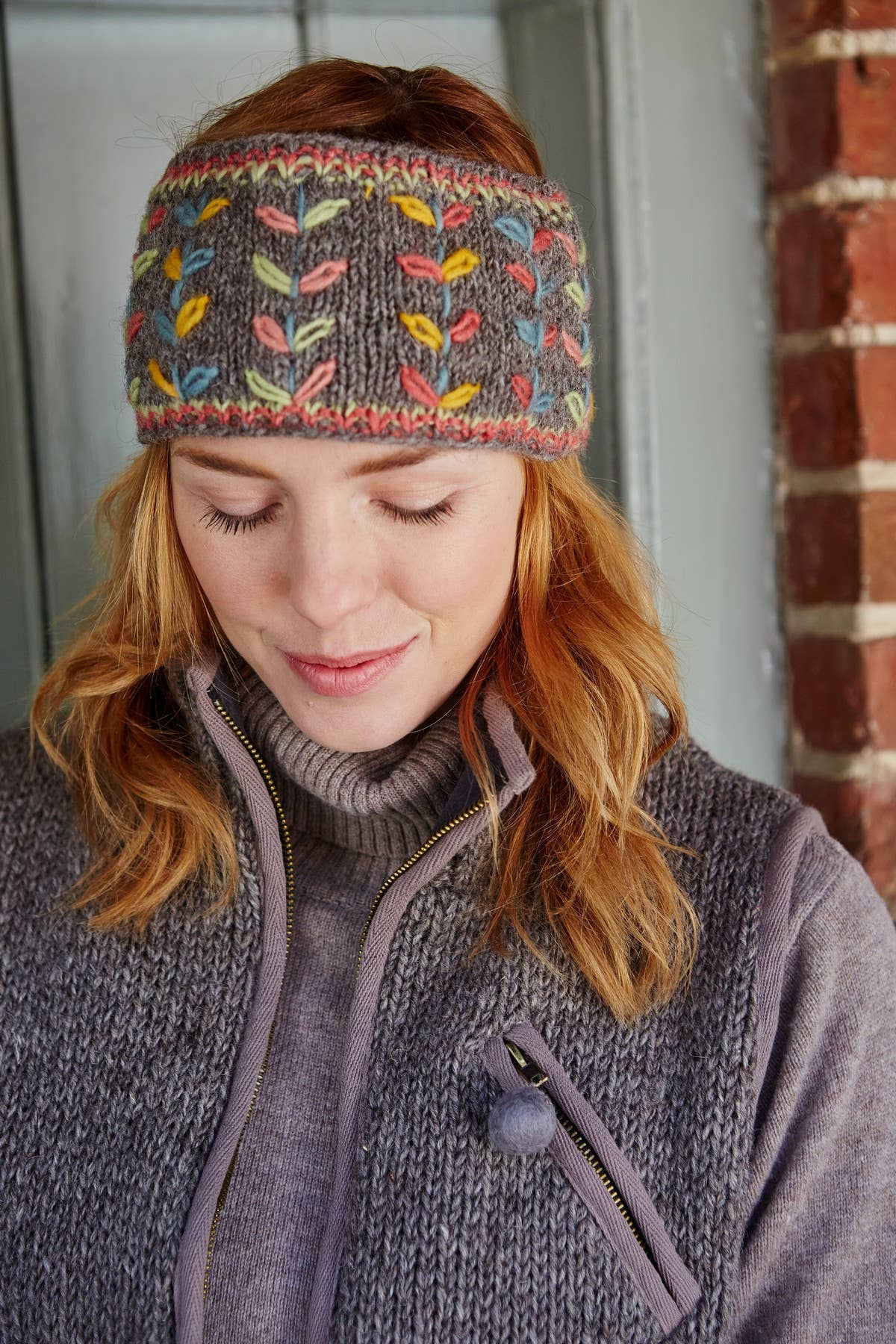 Embroidered Leaf Headband