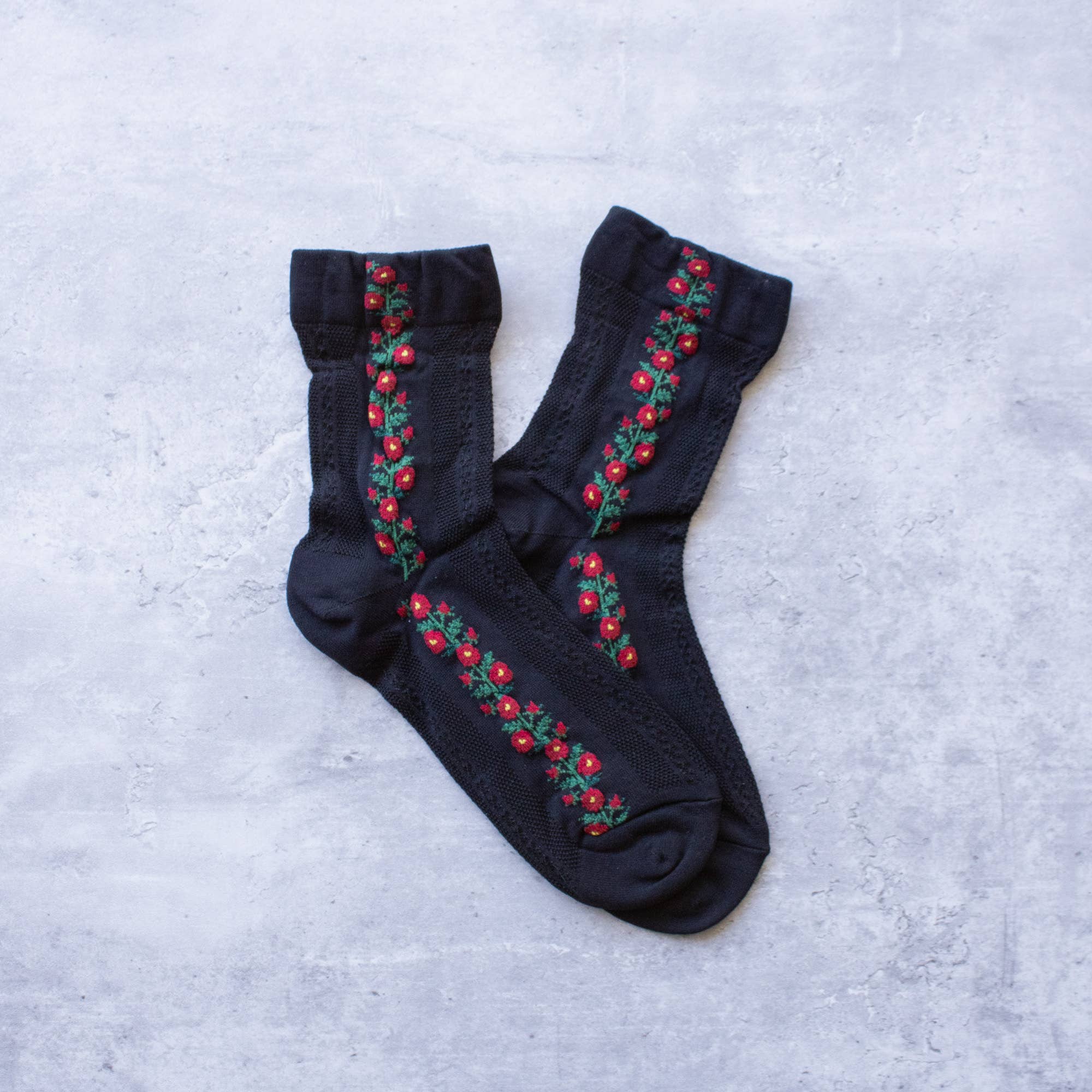 Floral Mesh Socks