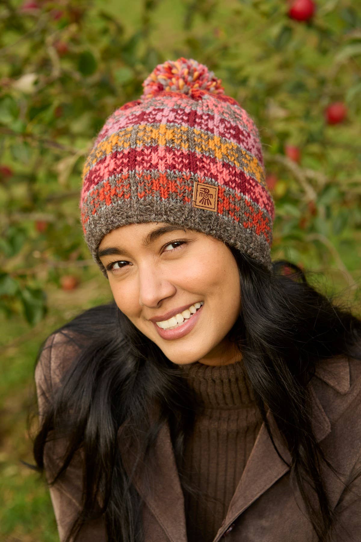 Fair Isle Pattern Bobble Hat