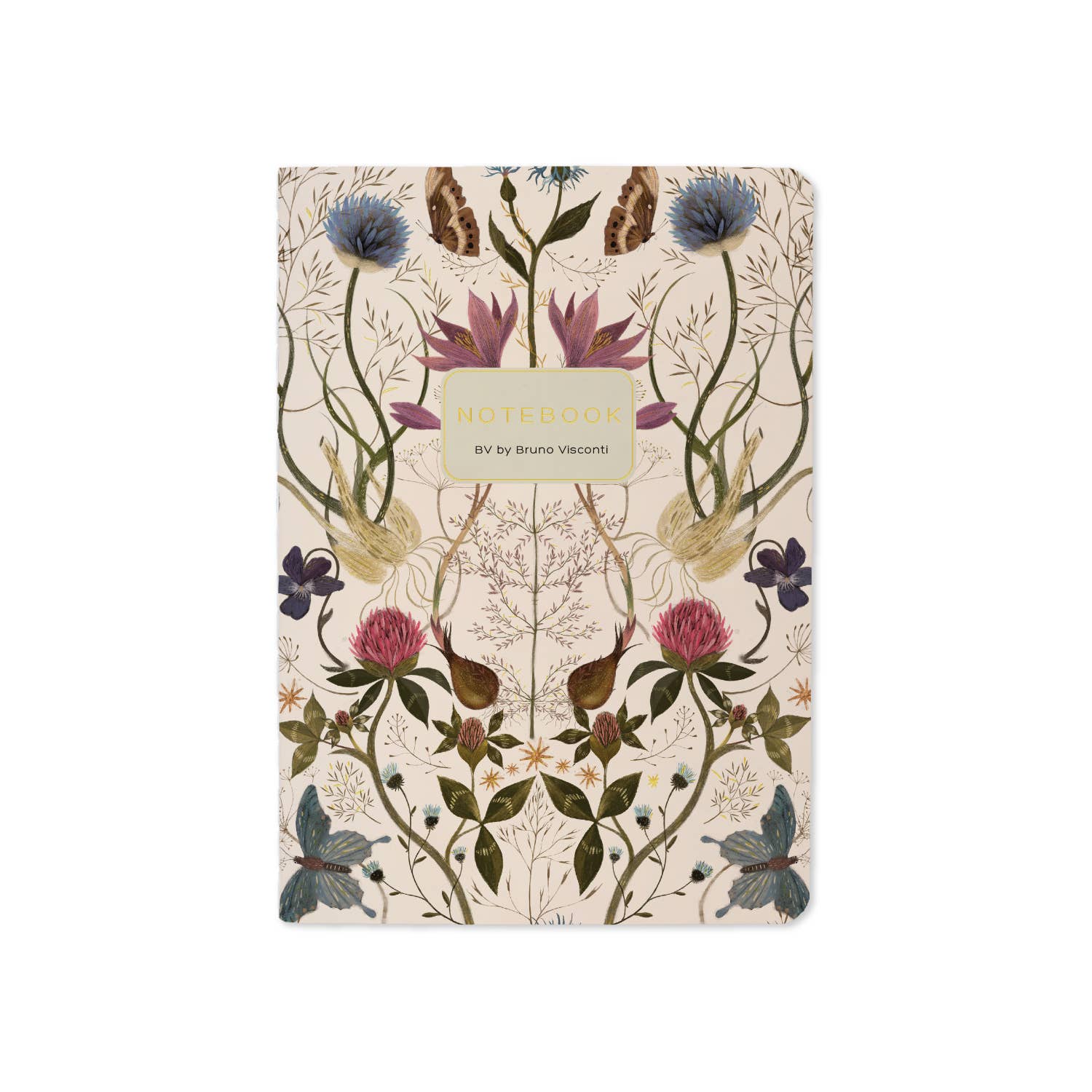 A6 Passport Notebook - Symmetrical Flora - Out of the Blue