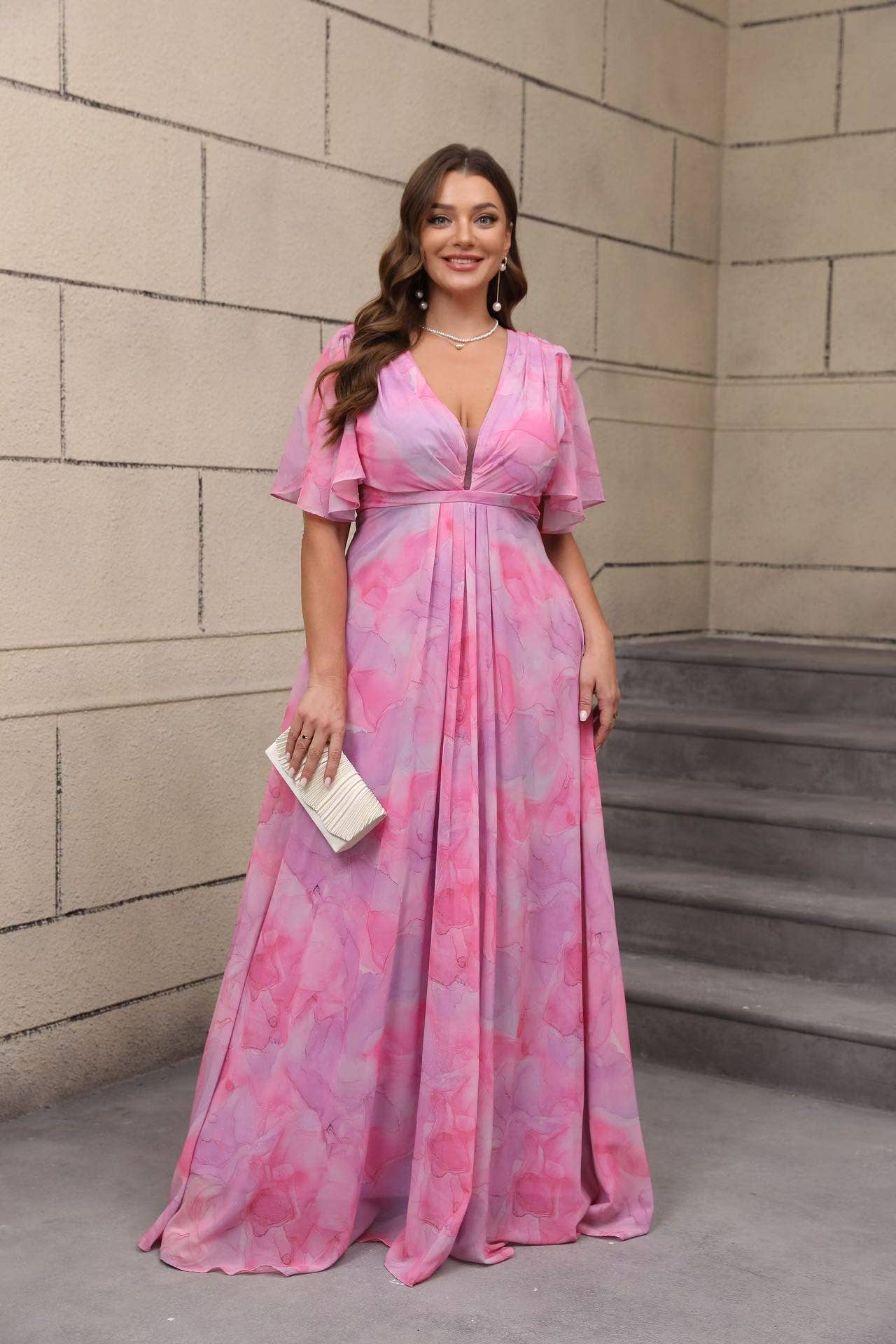 Monet Watercolor Dress - Out of the Blue