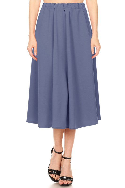 Midi Retro Skirt - Out of the Blue