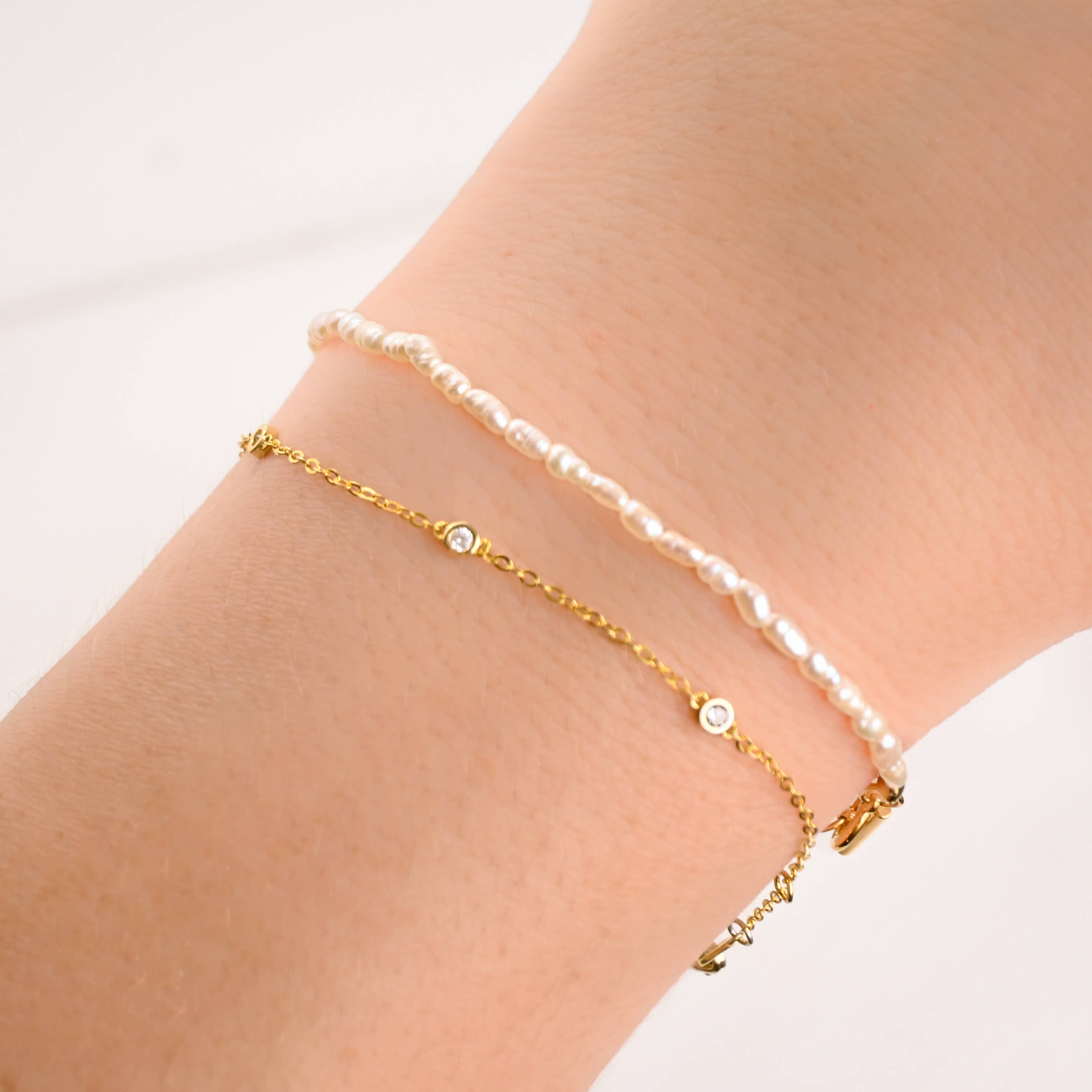 Rice Freshwater Pearl Toggle Clasp Bracelet - Out of the Blue