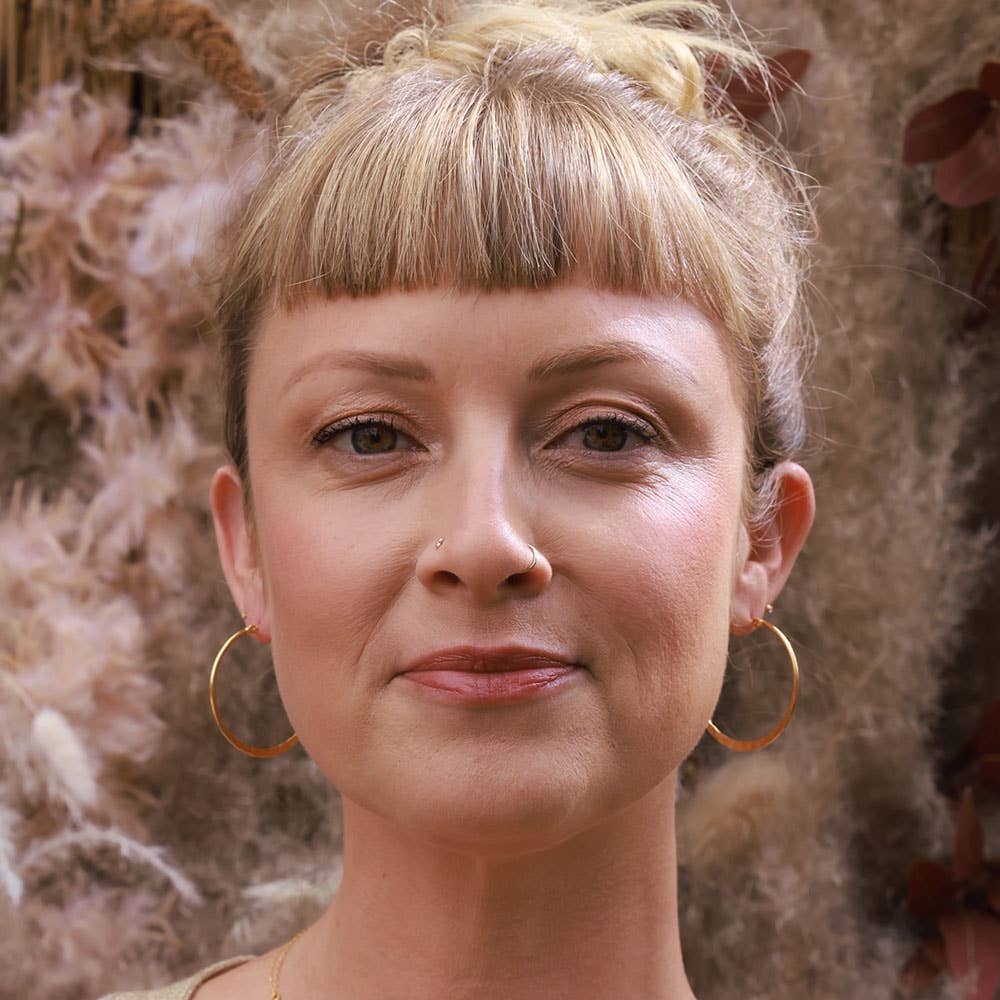Hammered Hoop Earrings - Out of the Blue
