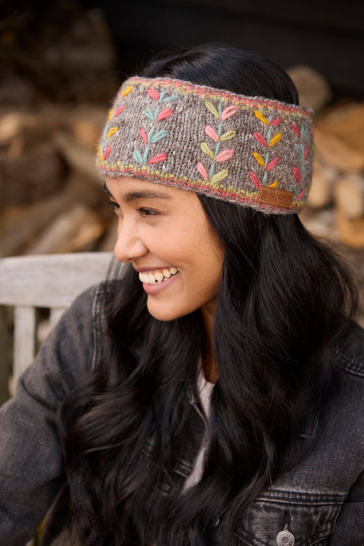 Embroidered Leaf Headband