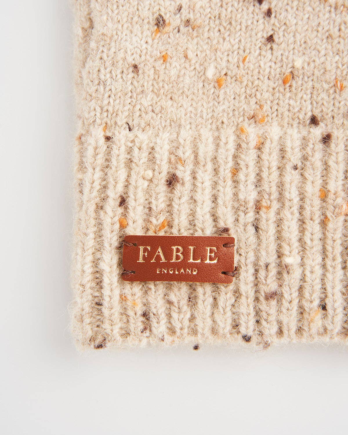 Flecked Yarn Taupe Fingerless Gloves - Out of the Blue