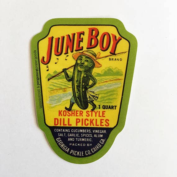 Pickle Label Vintage Sticker - Out of the Blue