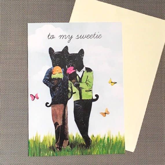French Bulldog "My Sweetie"Greeting Card