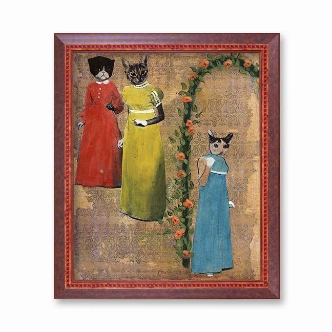 Sassy Cats 8X10 Art Print - Out of the Blue