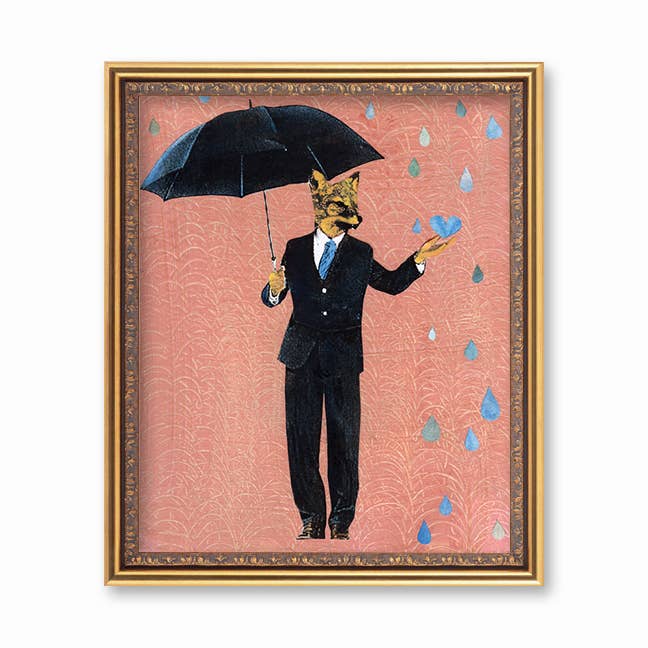 Dapper Fox 8X10 Art Print - Out of the Blue