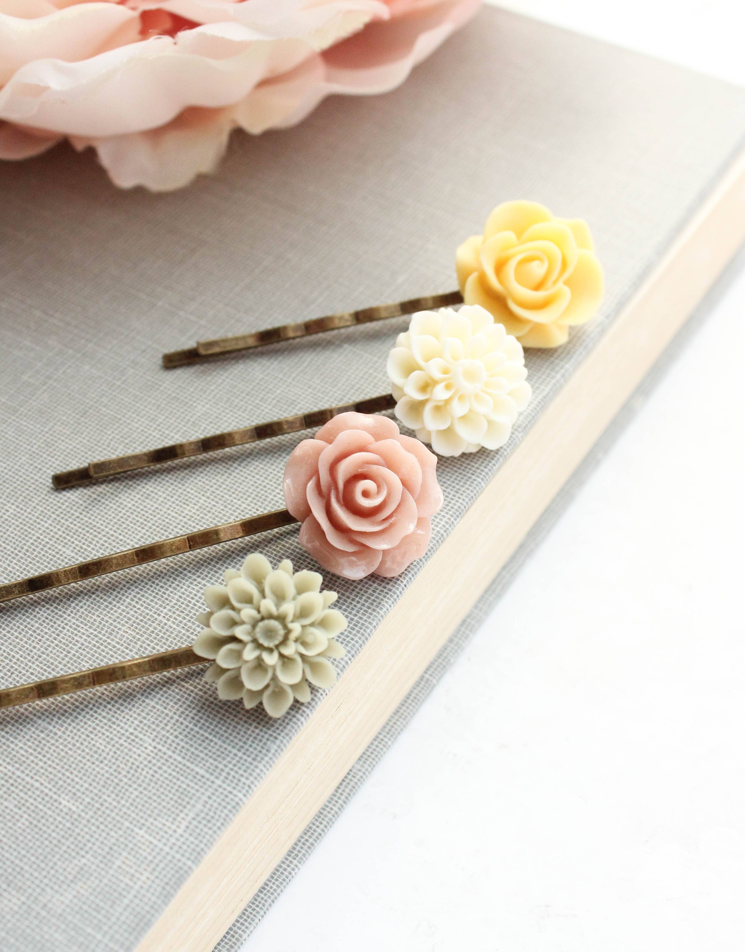 Flower Bobby Pins - Out of the Blue