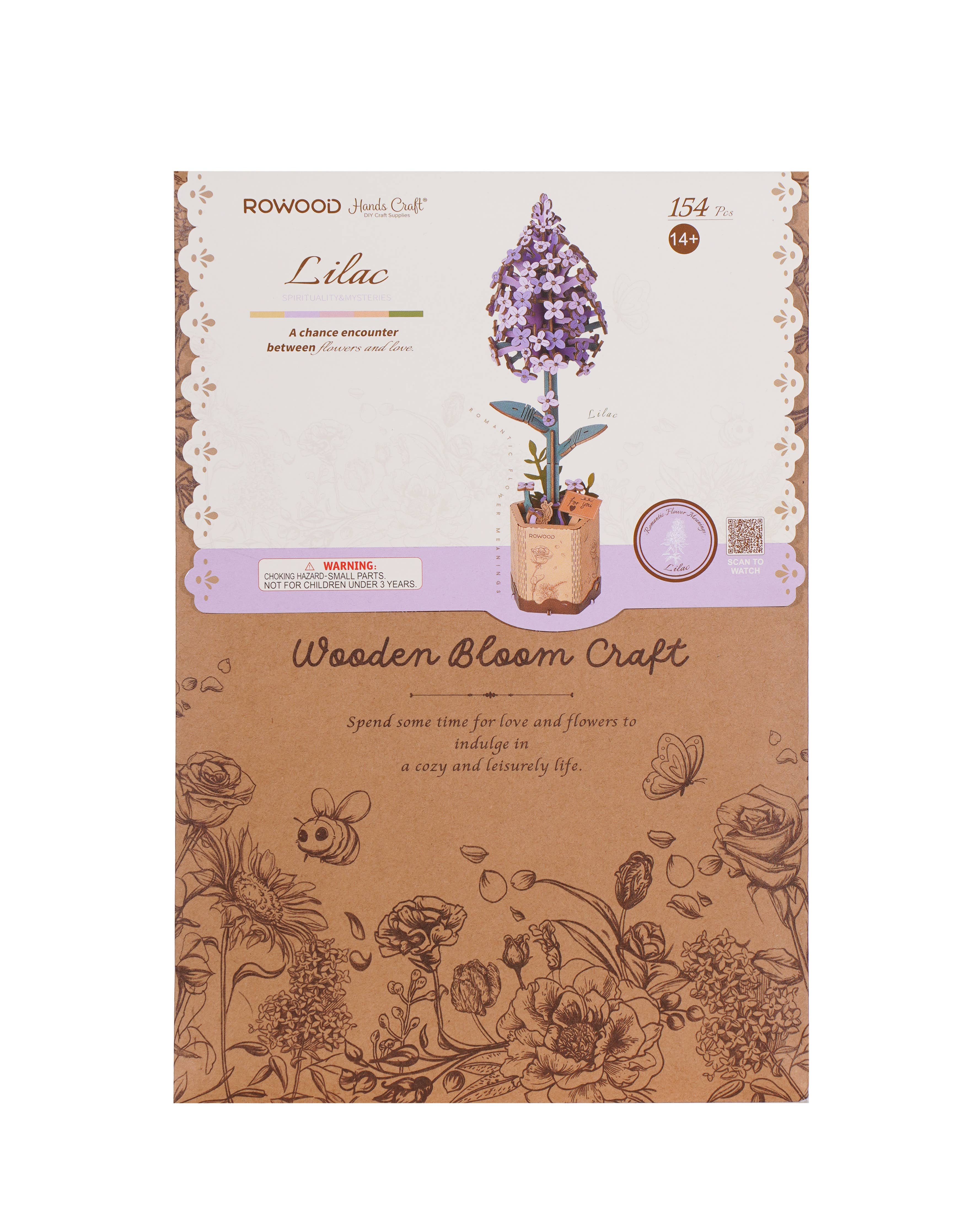 Lilac 3D Wooden Flower Puzzle - Out of the Blue
