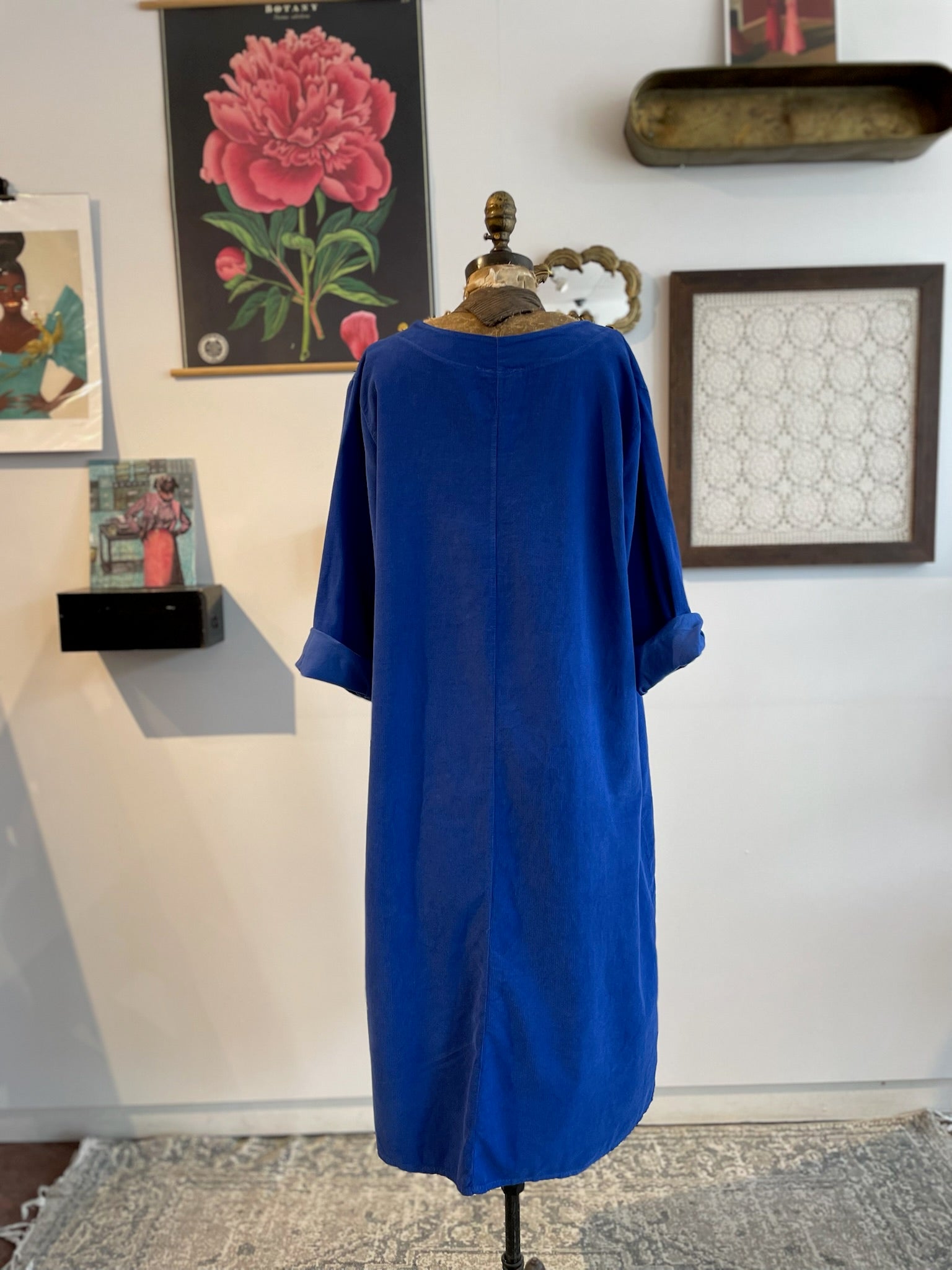 Angeline Midi Cordruoy Dress - Out of the Blue