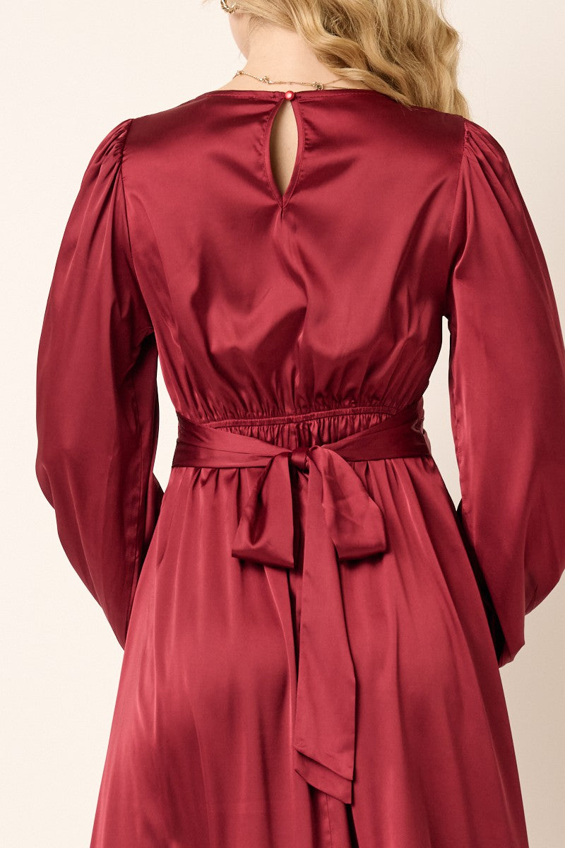 Satin Twist Midi - Out of the Blue