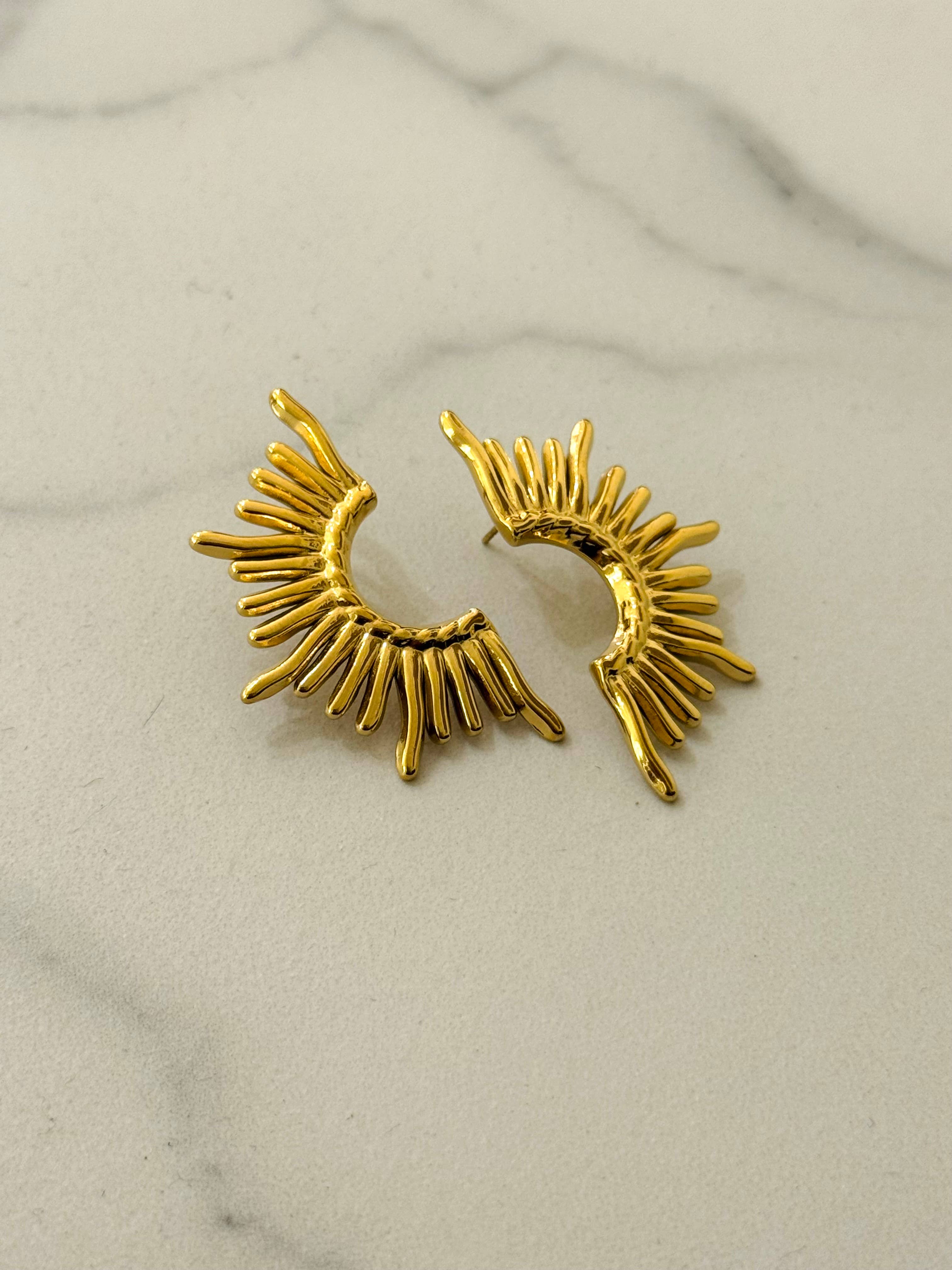 Half Sun Stud Earrings - Out of the Blue