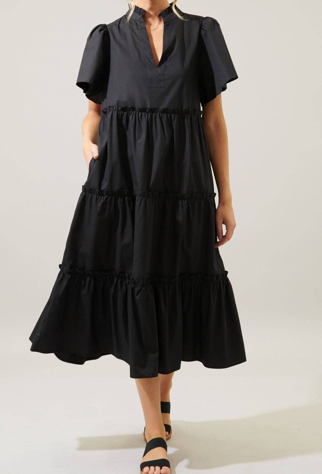 Noelle Poplin Dress - Out of the Blue