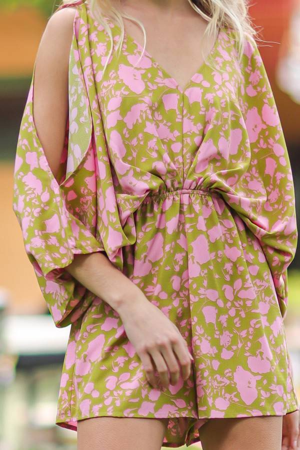 Tie Soulder Romper - Out of the Blue