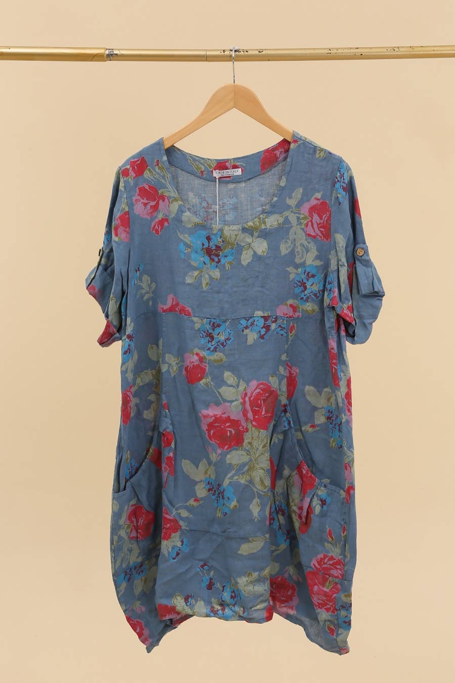 Floral Linen Dress - Out of the Blue