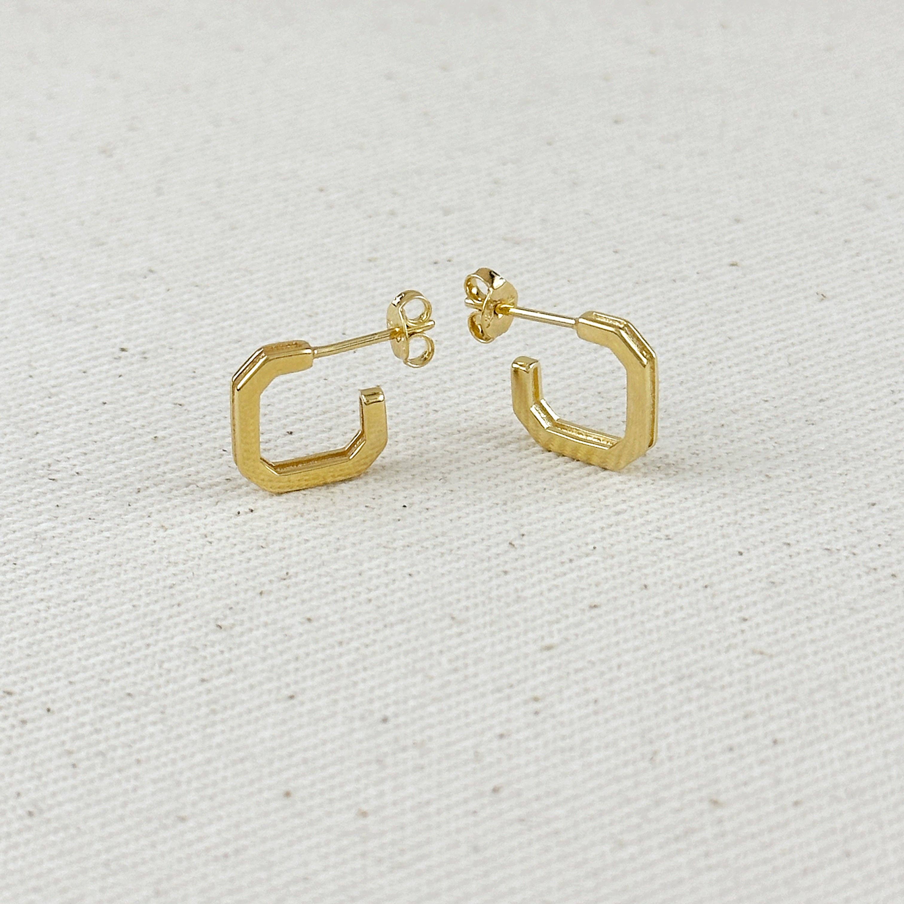 Square C-Hoop Earrings