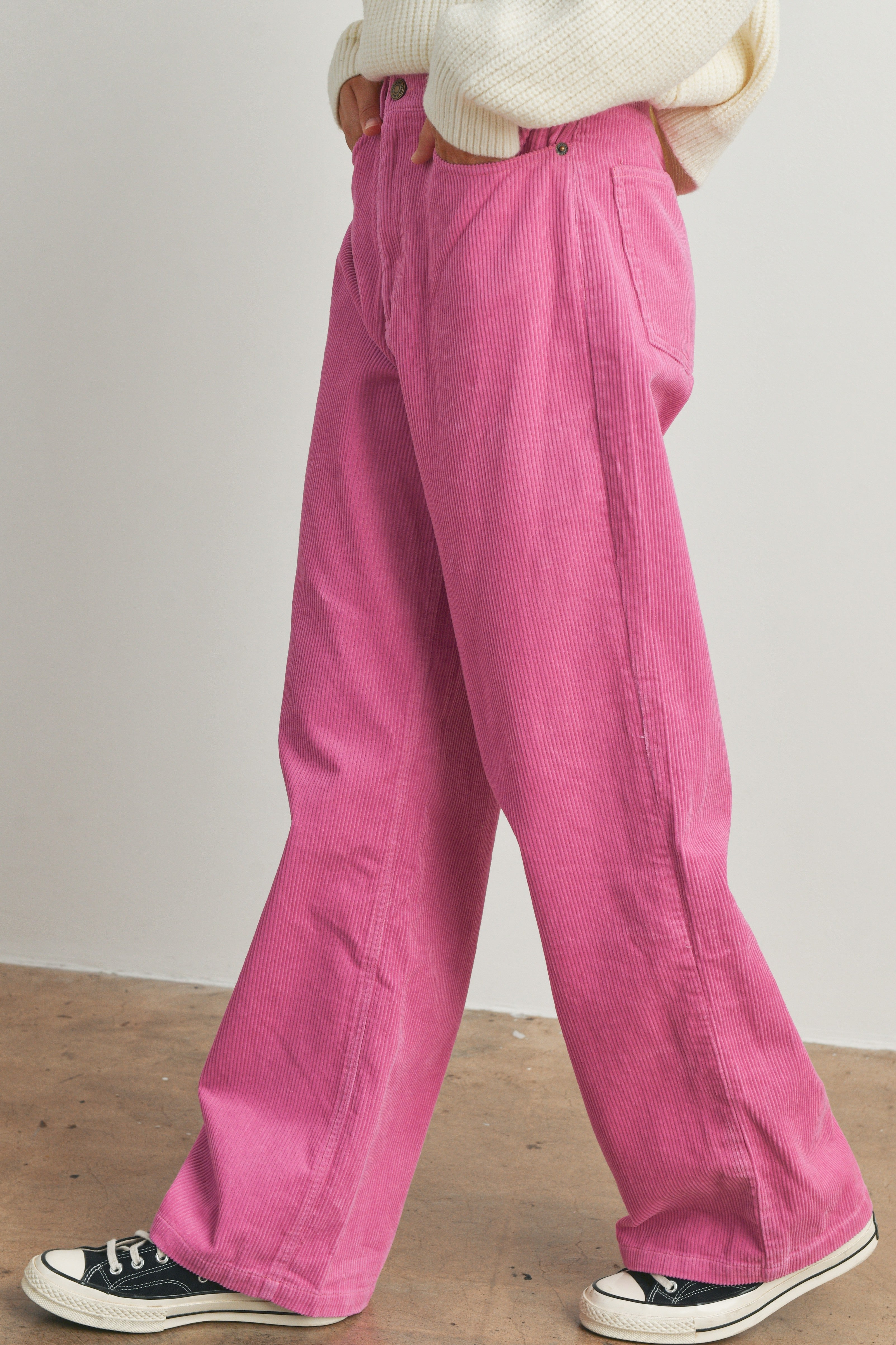 Pink Corduroy Pants - Out of the Blue