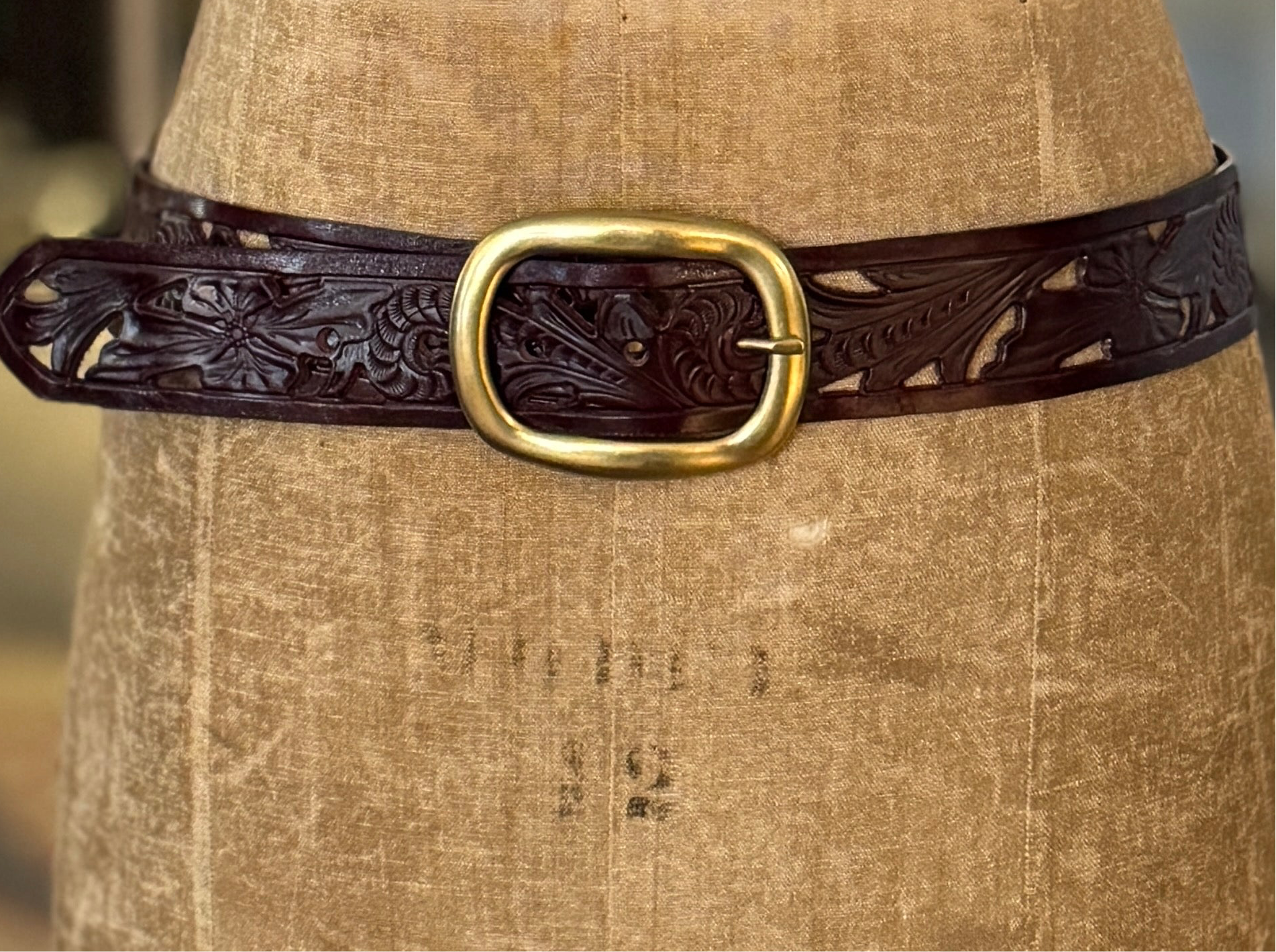 Leather Cut -Out Belt - Out of the Blue