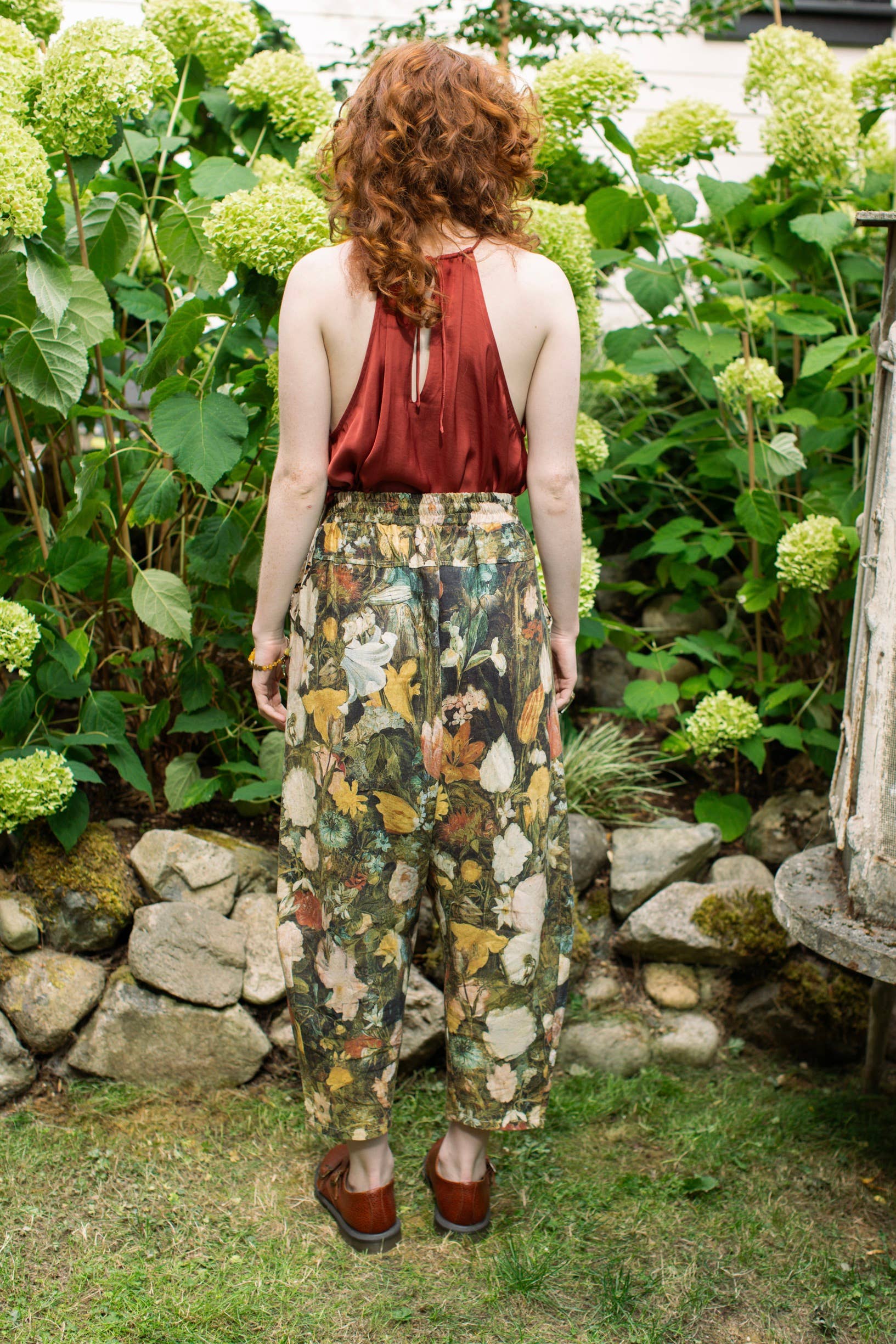 I Dream in Flowers Linen Pants - Out of the Blue