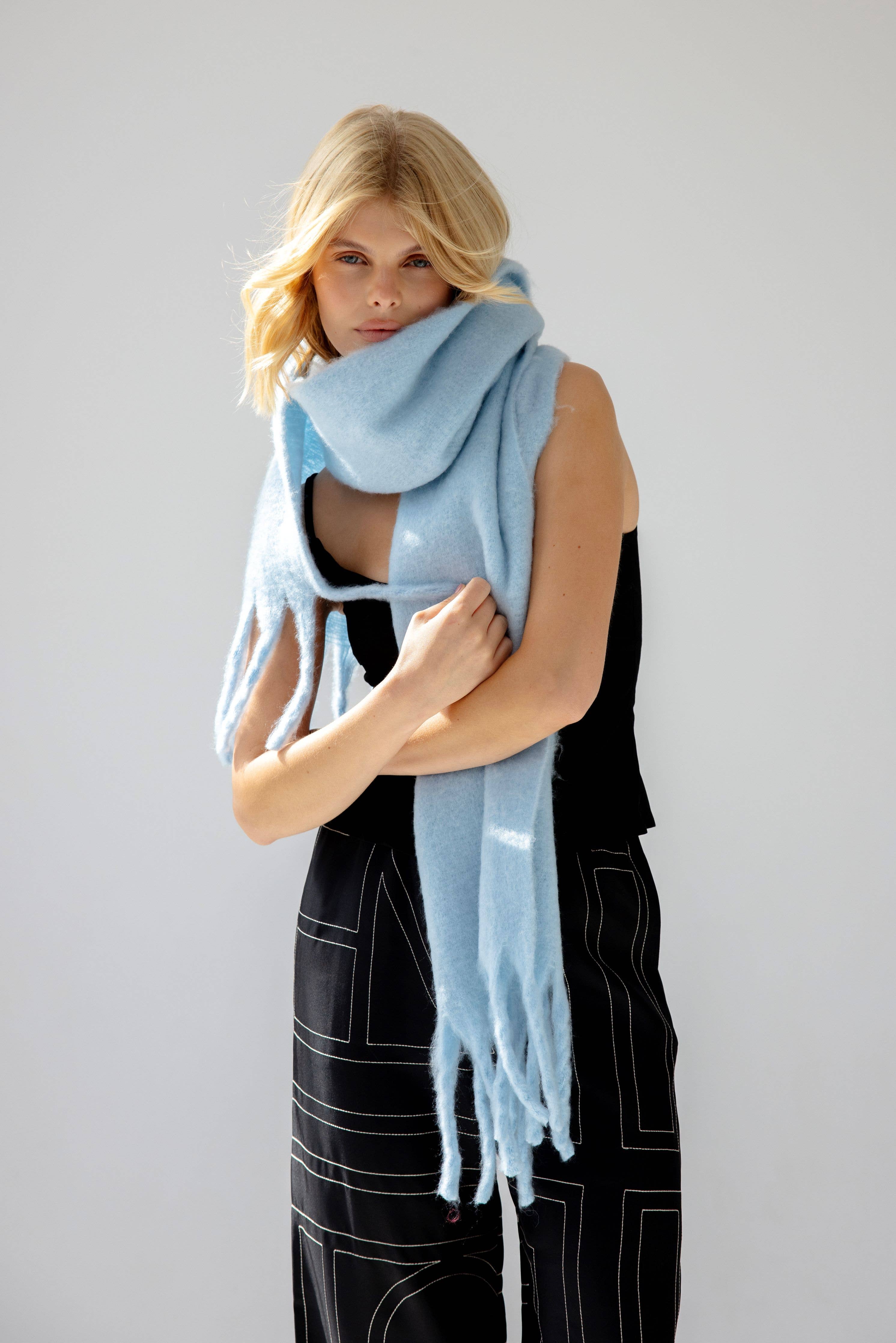 The Stockholm Scarf - 100% Recycled - Glacier Blue - FW25 - Out of the Blue