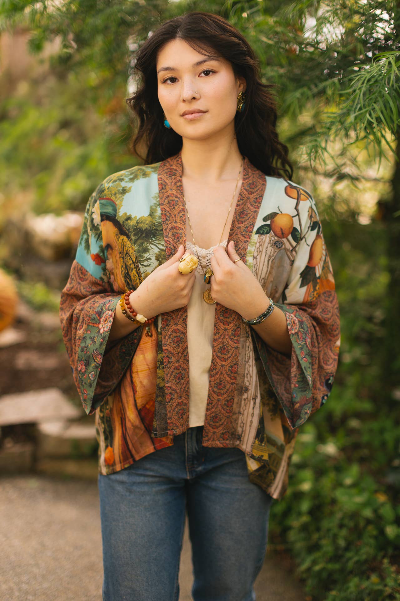 Secret Garden Cropped Jacket - Out of the Blue