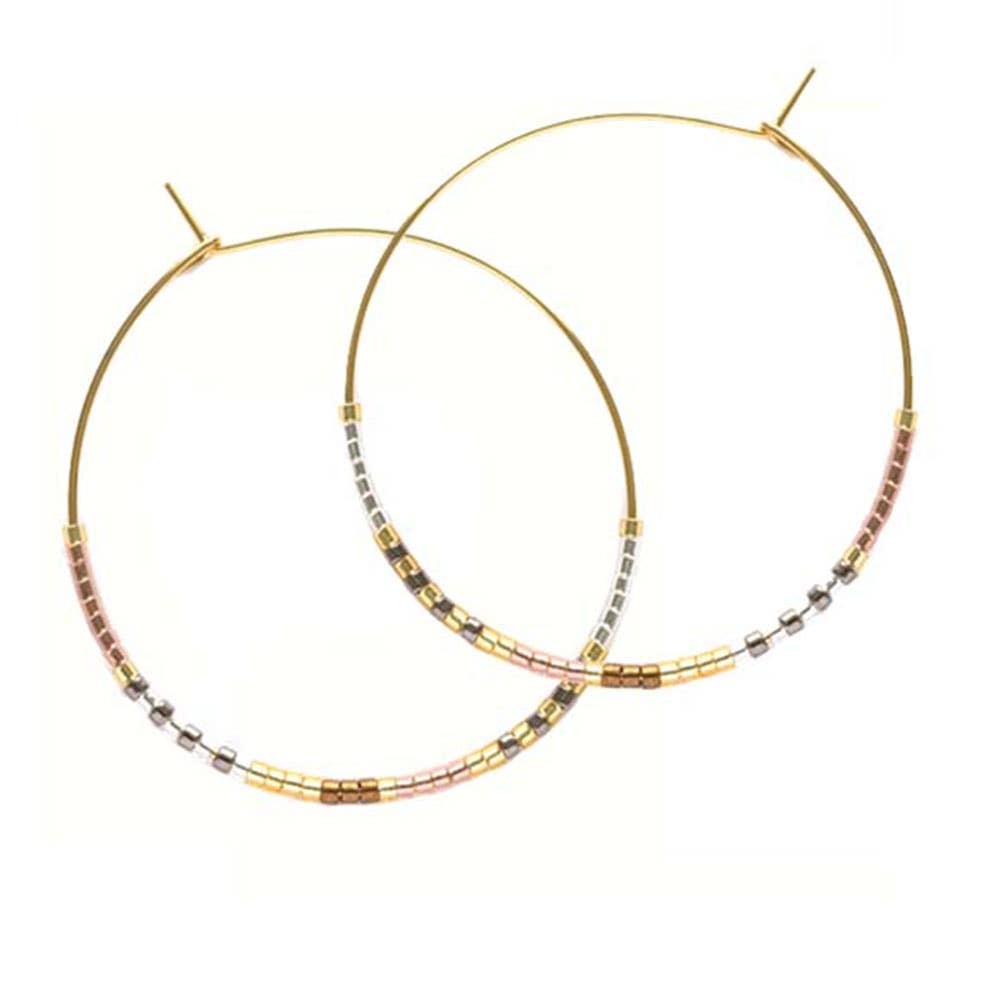 Japanese Seed Bead Hoops