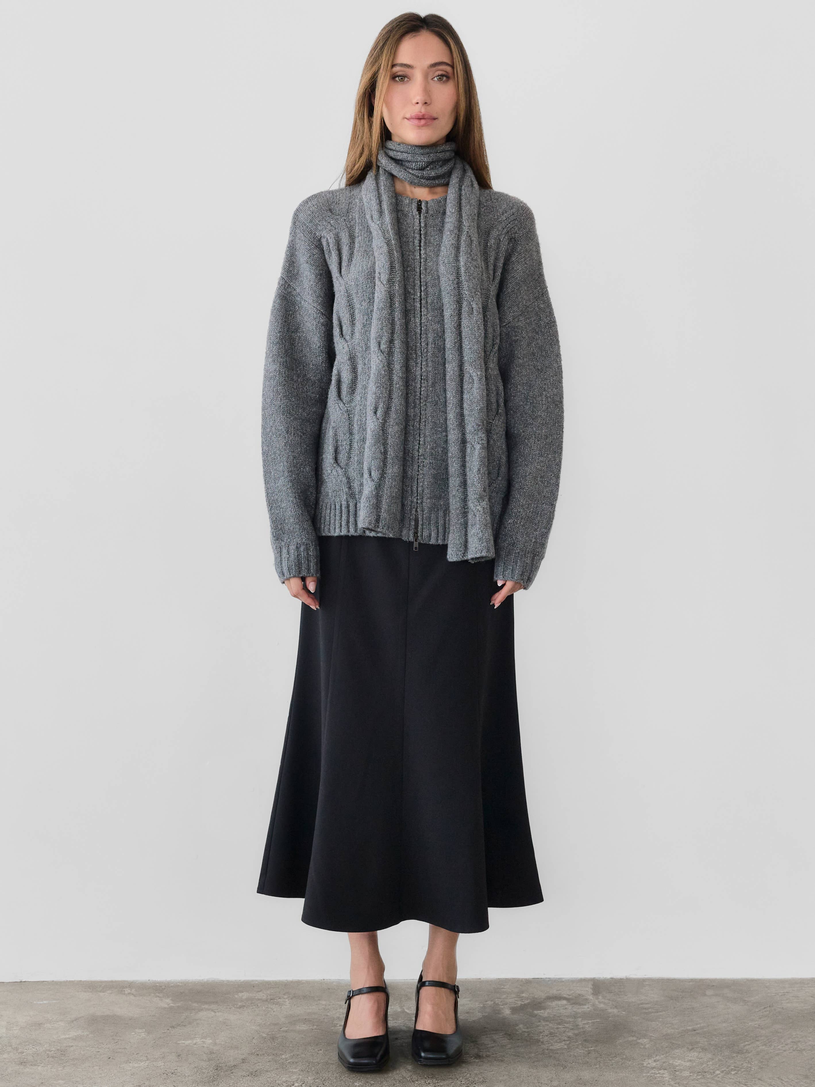 The Gillian Cardigan with Scarf
