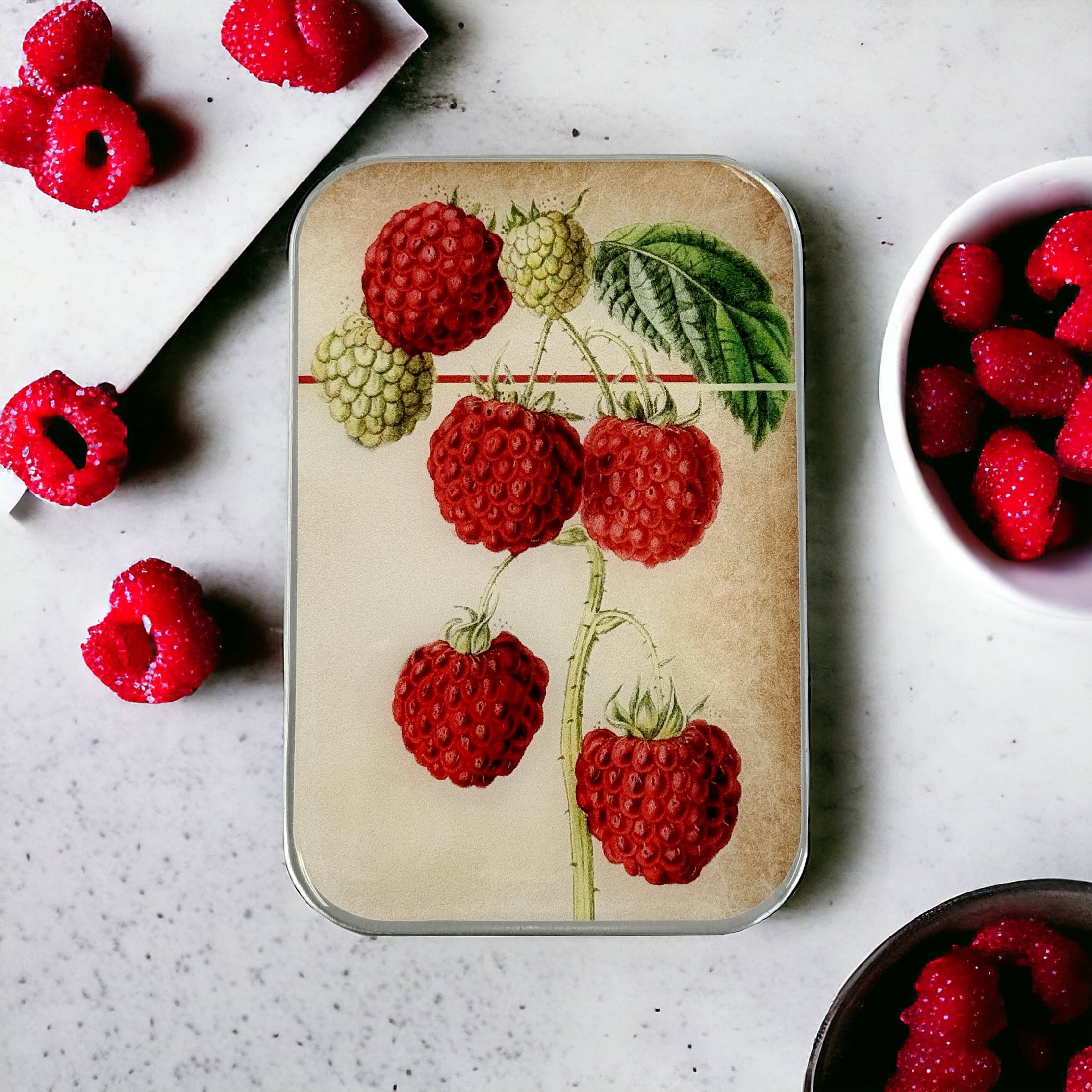 Raspberry Notions Tin - Out of the Blue