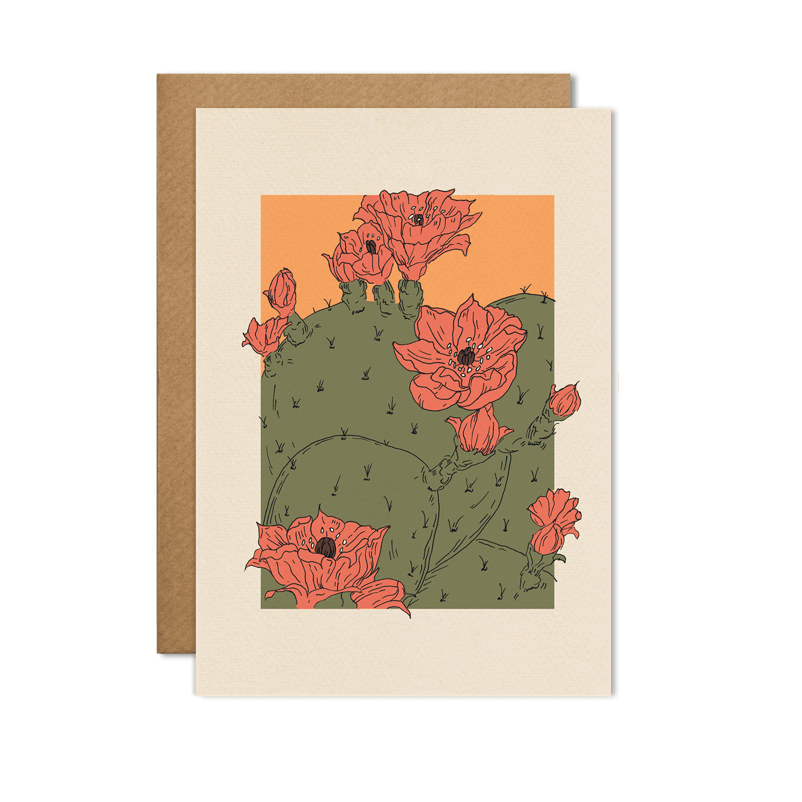 Cactus Flower Card - Out of the Blue