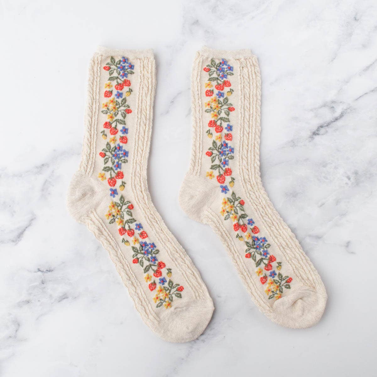 Vintage Strawberry Socks - Out of the Blue