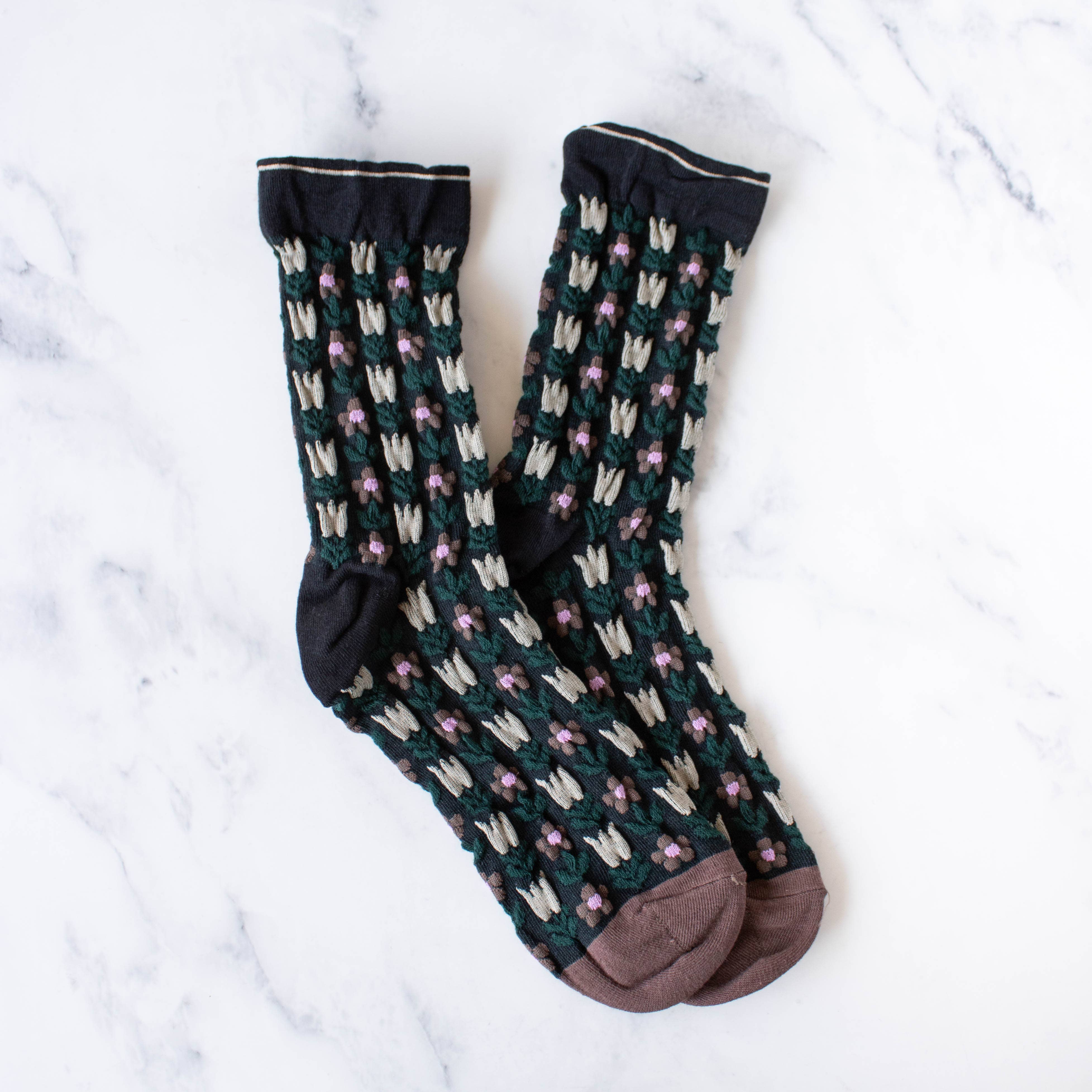 Vintage Floral Casual Socks