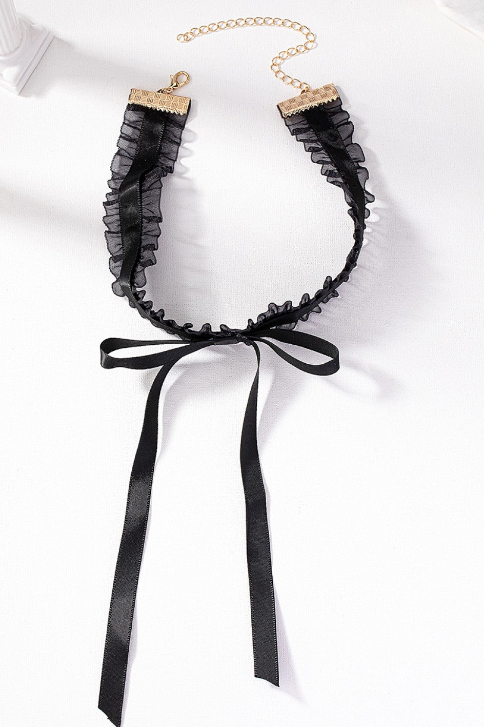 Ribbon Bow Choker - Out of the Blue